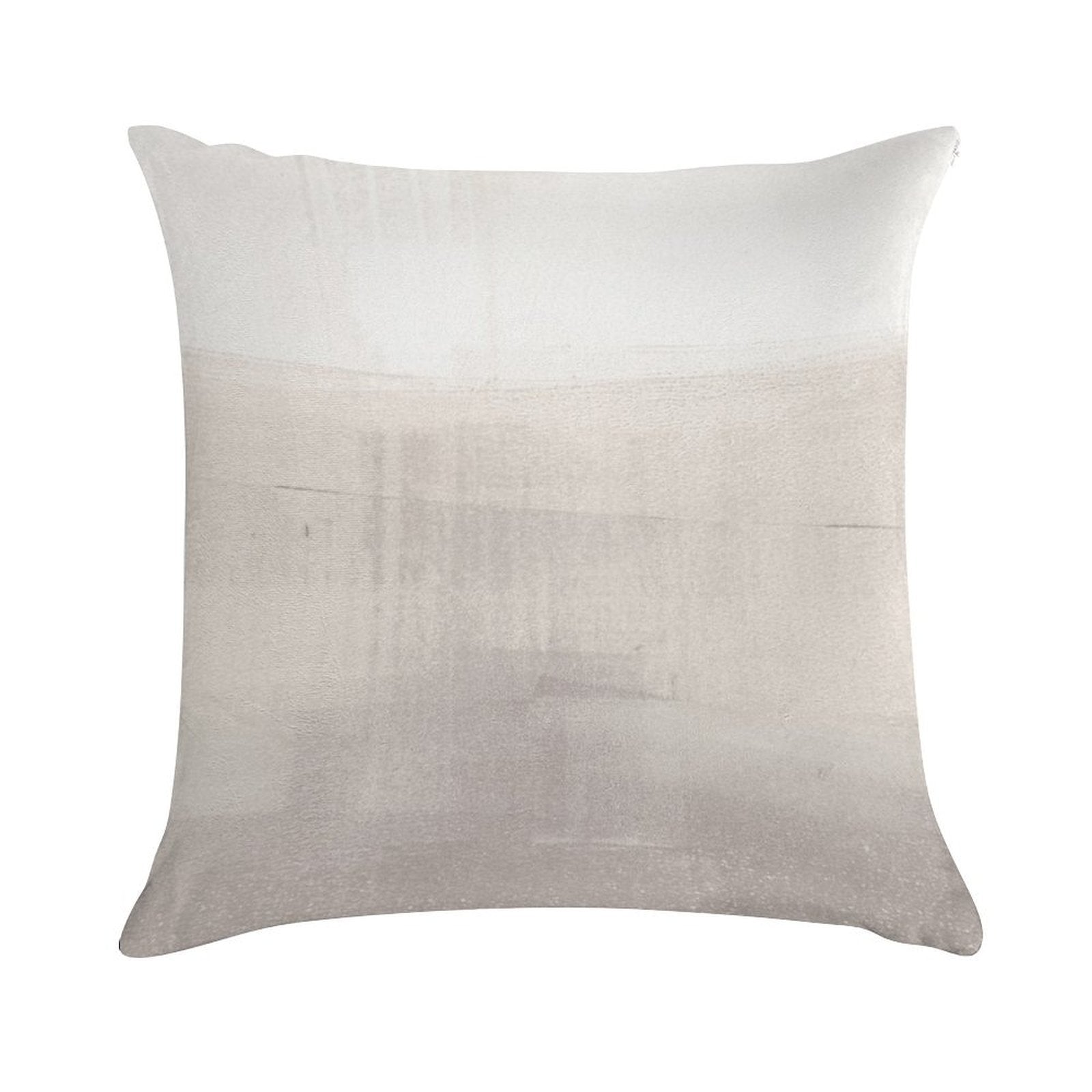 Beige Horizon Minimalist Abstract Landscape Soft Warmth Comfort Throw Pillow