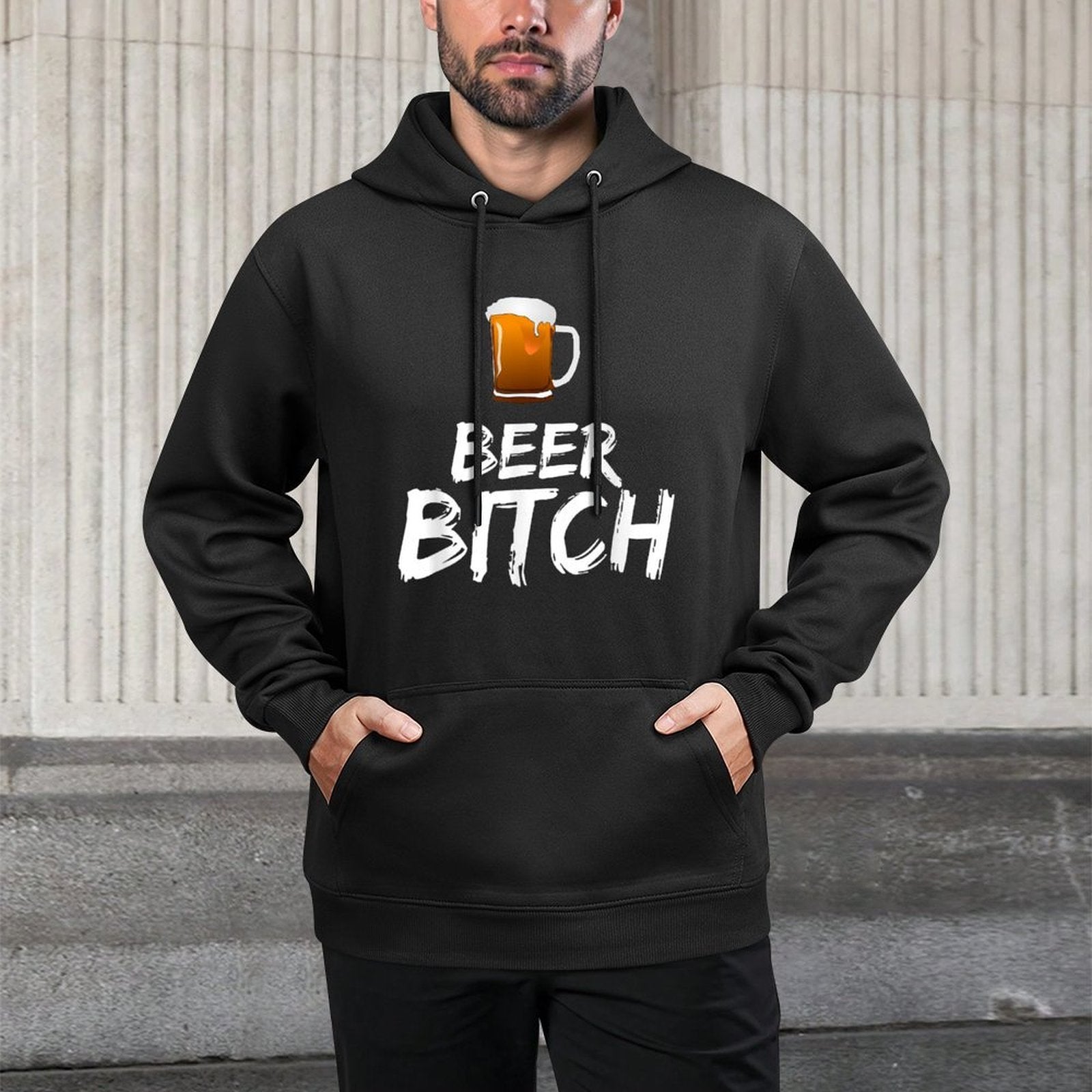 Beer Bitch Fantasy Football Loser Funny Easy Care Hoodie