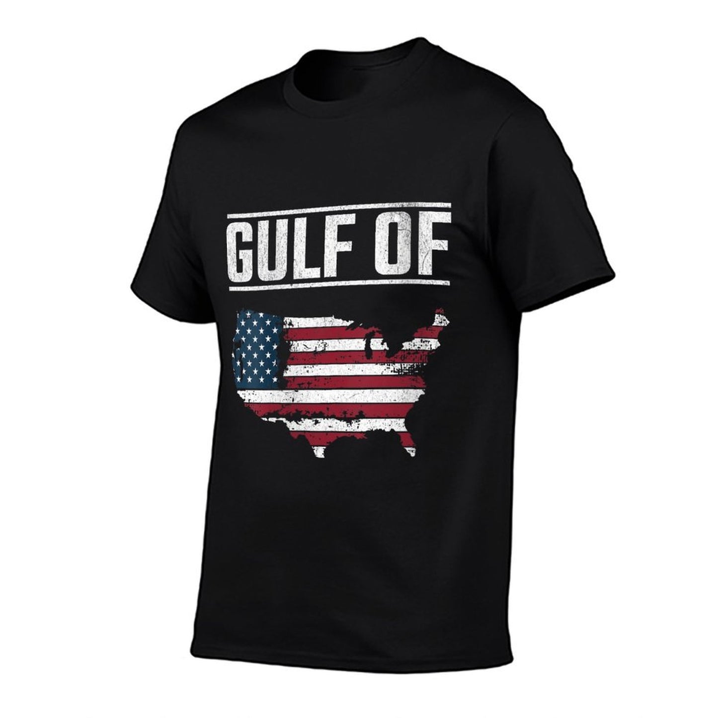 Womens Gulf of United States of America USA Rolled Sleeves T-Shirt
