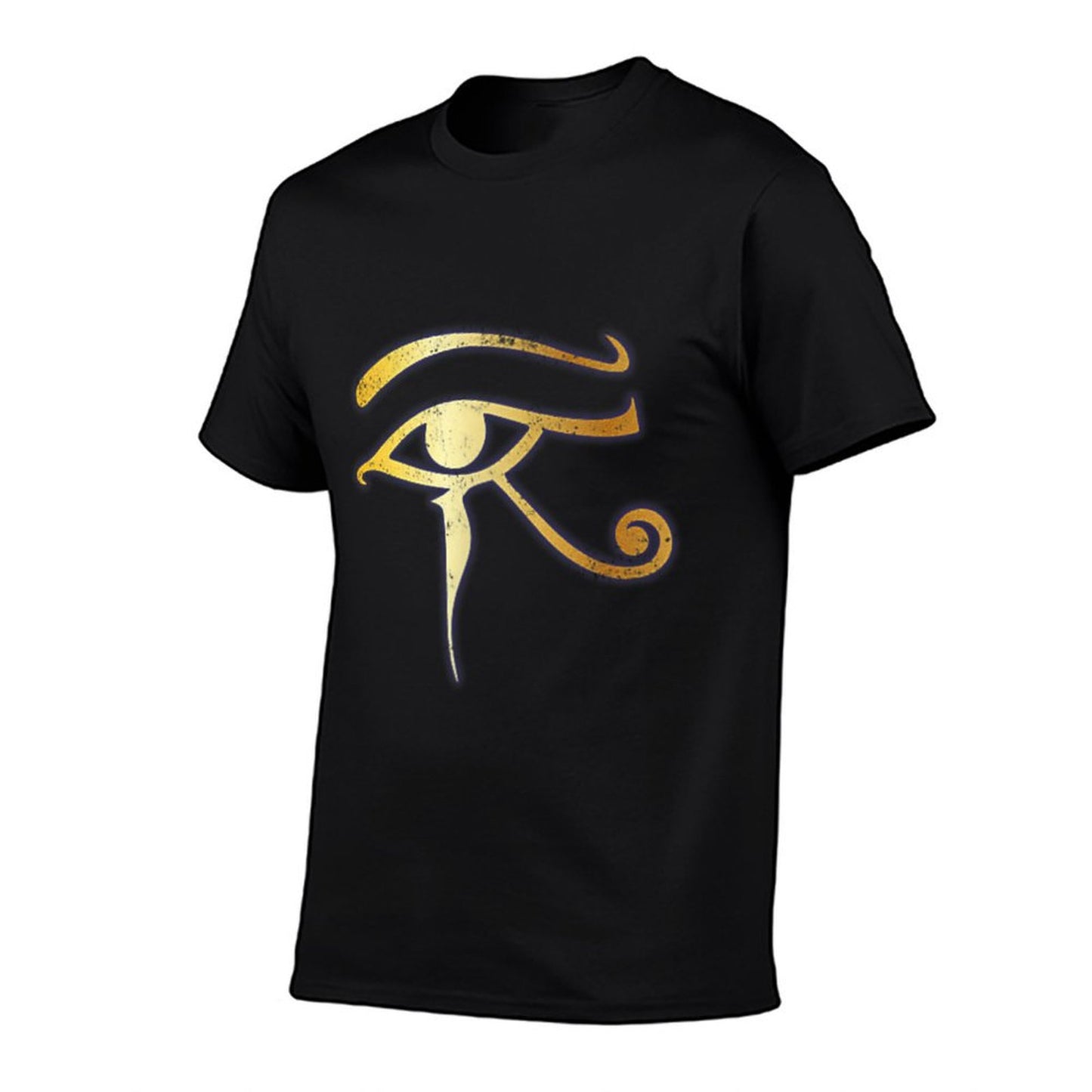The Eye of Horus Ra Egyptian Symbol of Protection - Pocket Ribbed Collar T-Shirt