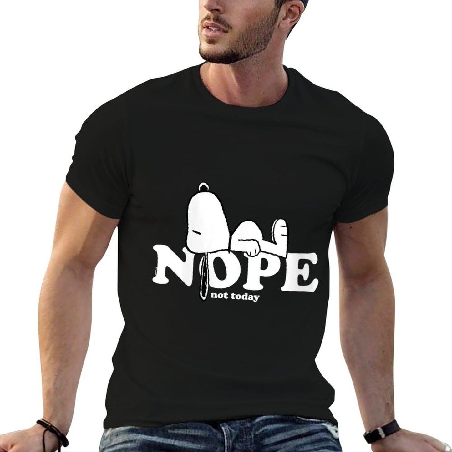 Womens Snoopy Nope Trendy Pattern T-Shirt