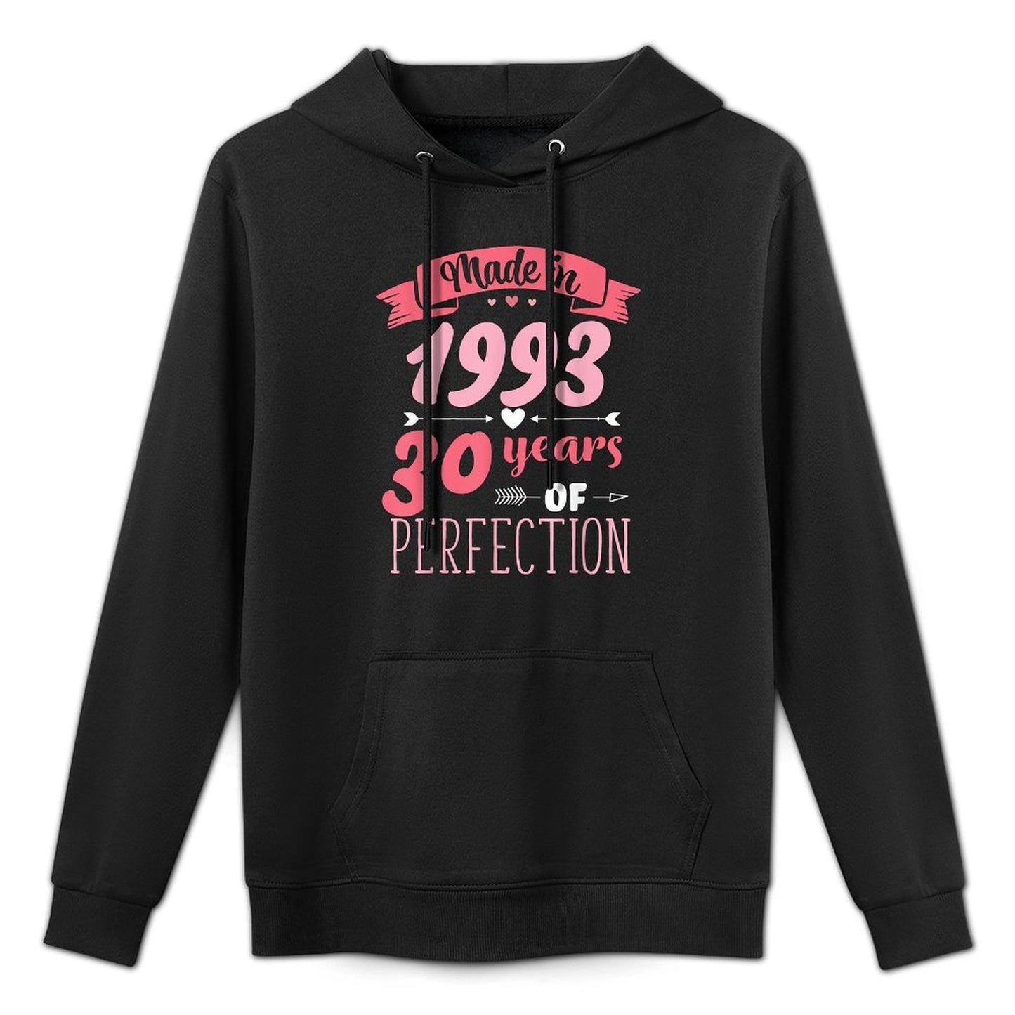30 Birthday Decorations Women Female 30th BDay 1993 Birthday Kangaroo Pocket Hoodie