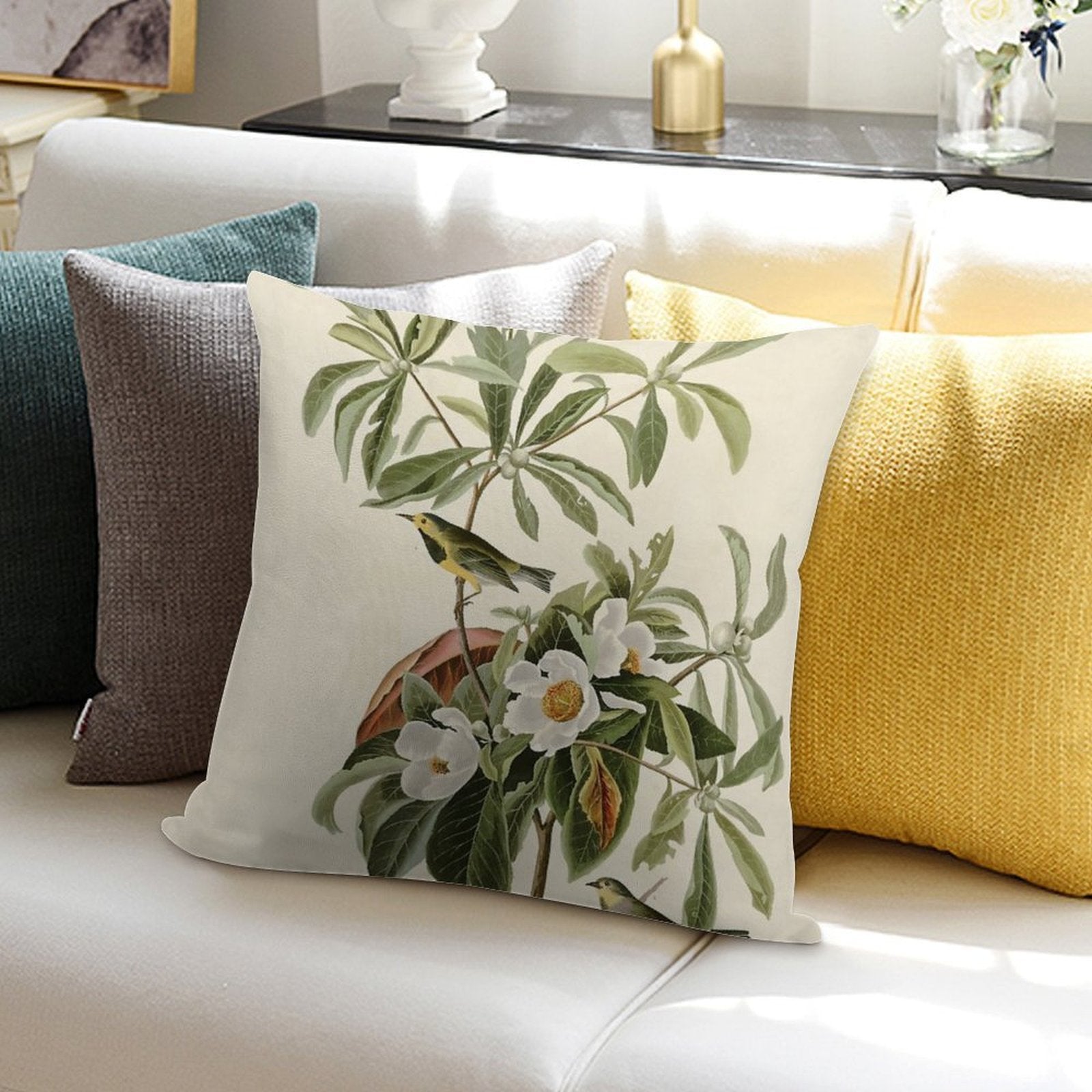 Bachman's Warbler - John James Audubon Birds of America Soft Gift Ready Throw Pillow