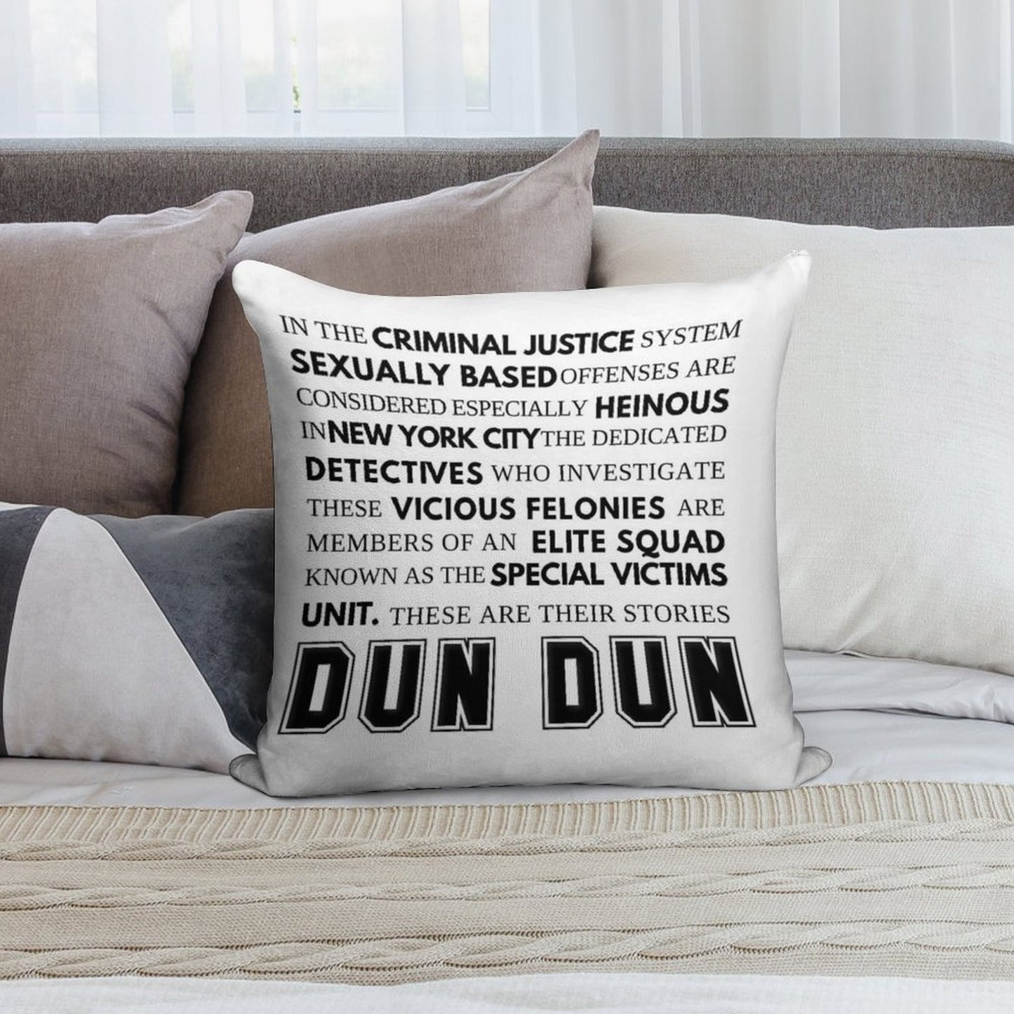 SVU Opening Speech Soft Fade-Resistant Throw Pillow