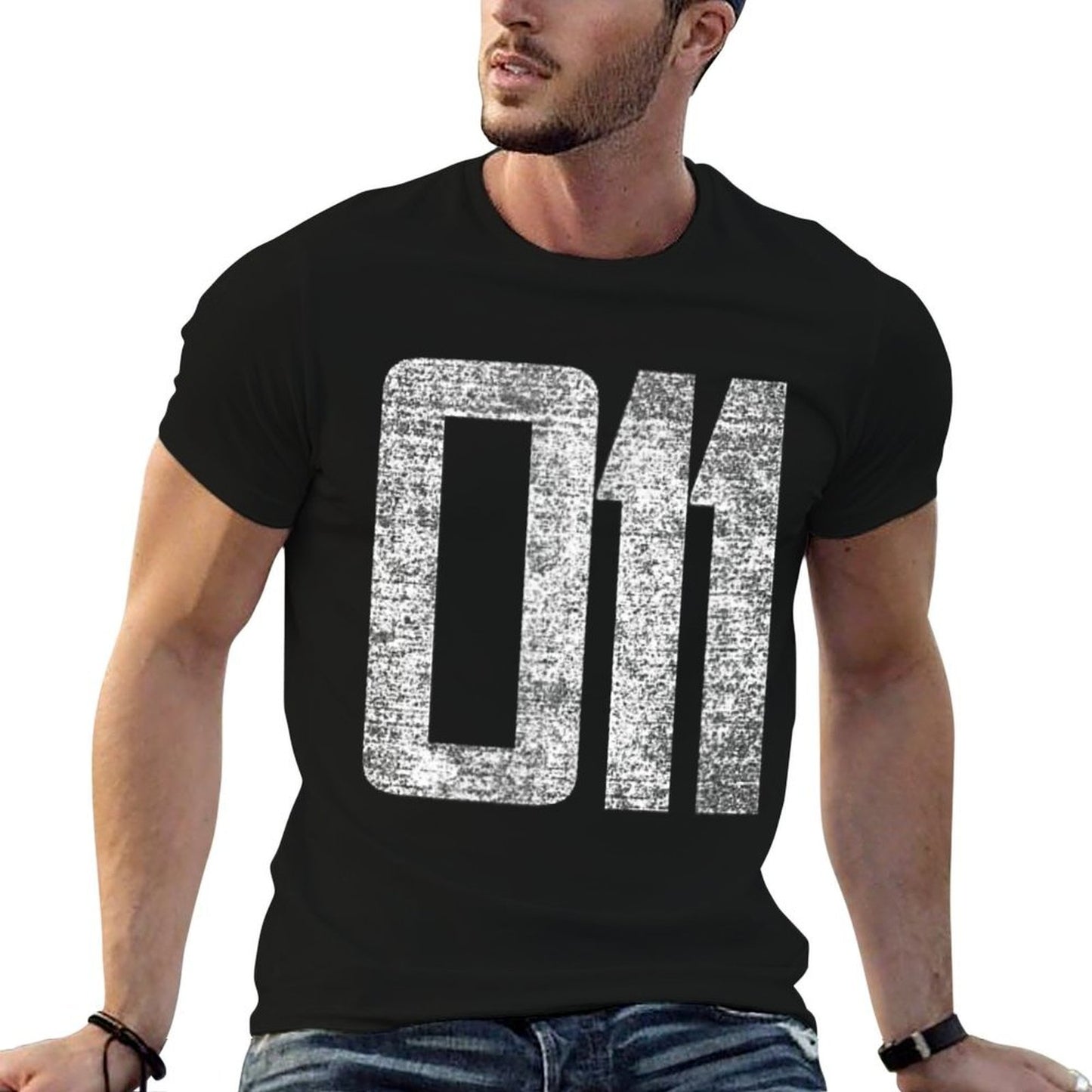 Stranger Distressed 011 Eleven Tagless Design T-Shirt