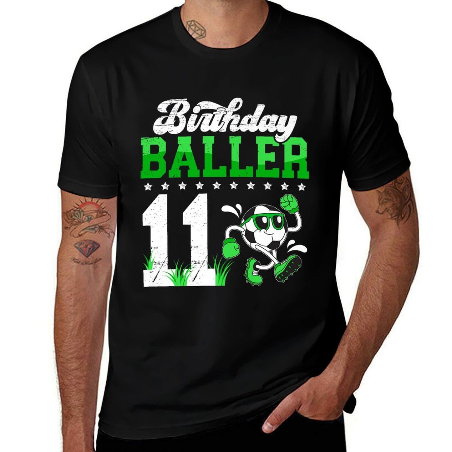 11th Soccer Birthday Party Eleven Year Old Soccer Player Premium Versatile T-Shirt