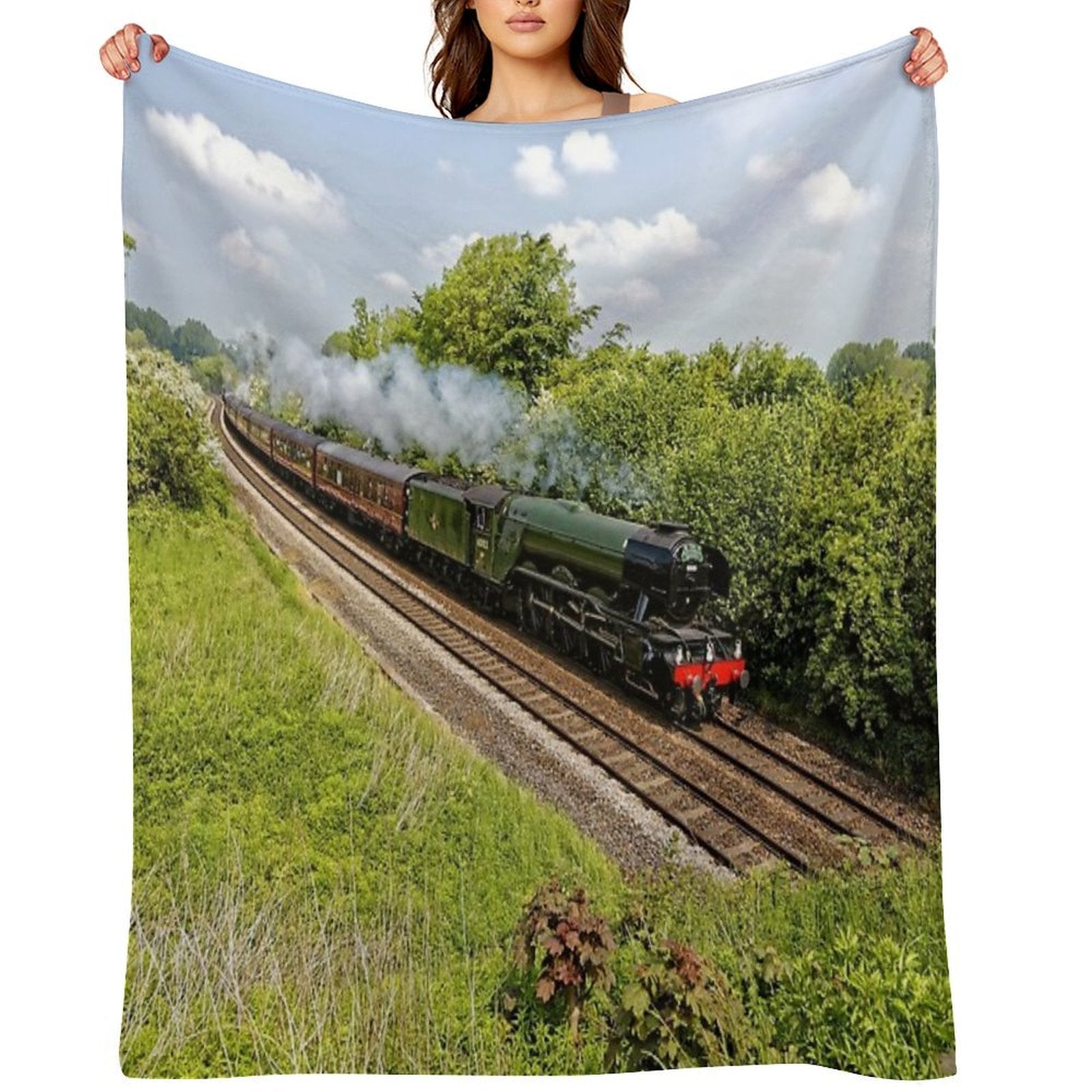 A3 Class 60103 Flying Scotsman Steam Locomotive Durable Throw Blanket