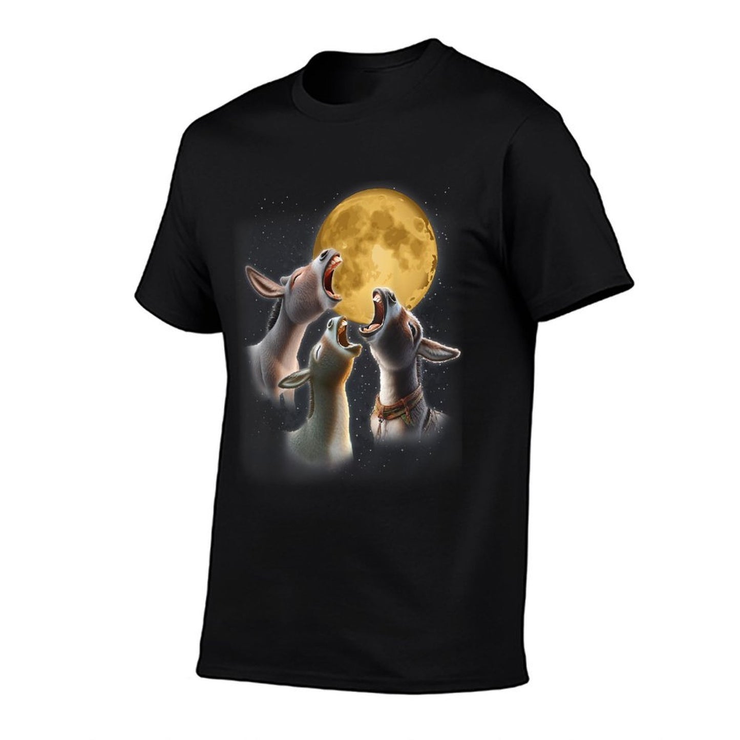 3 Donkeys Howling At The Moon Funny Donkey Animal Lover Kids Comfortable T-Shirt