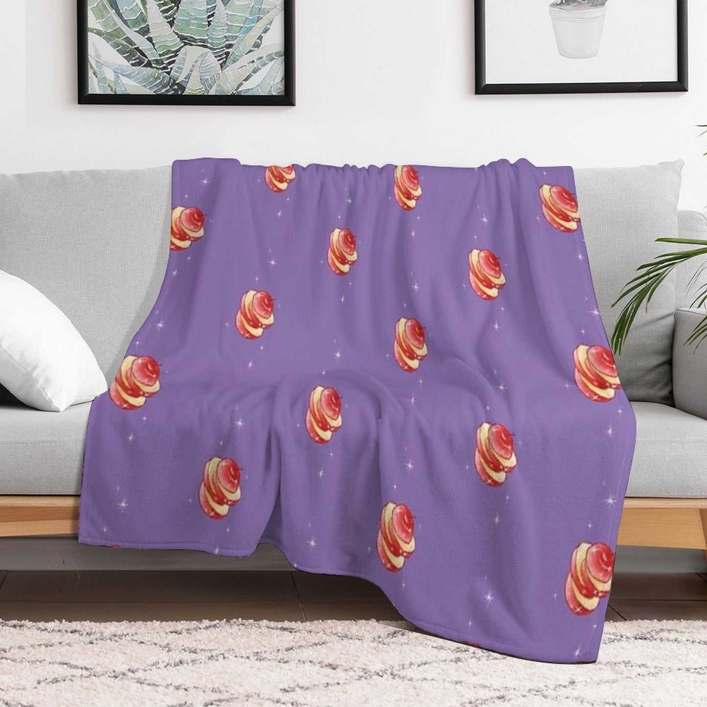 Sliced Apple Machine-washable Throw Blanket