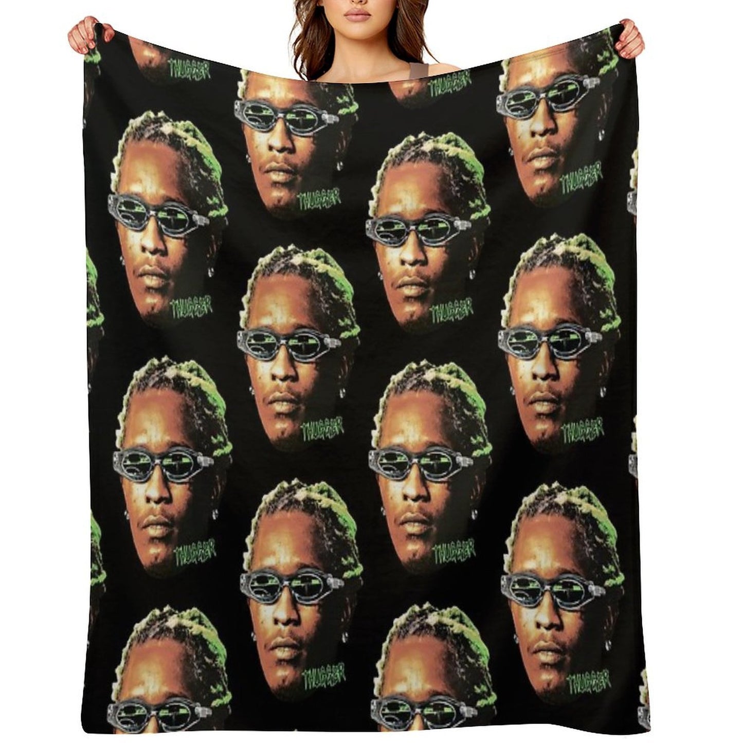 Young Thug Rapper Vintage Quick-dry Throw Blanket