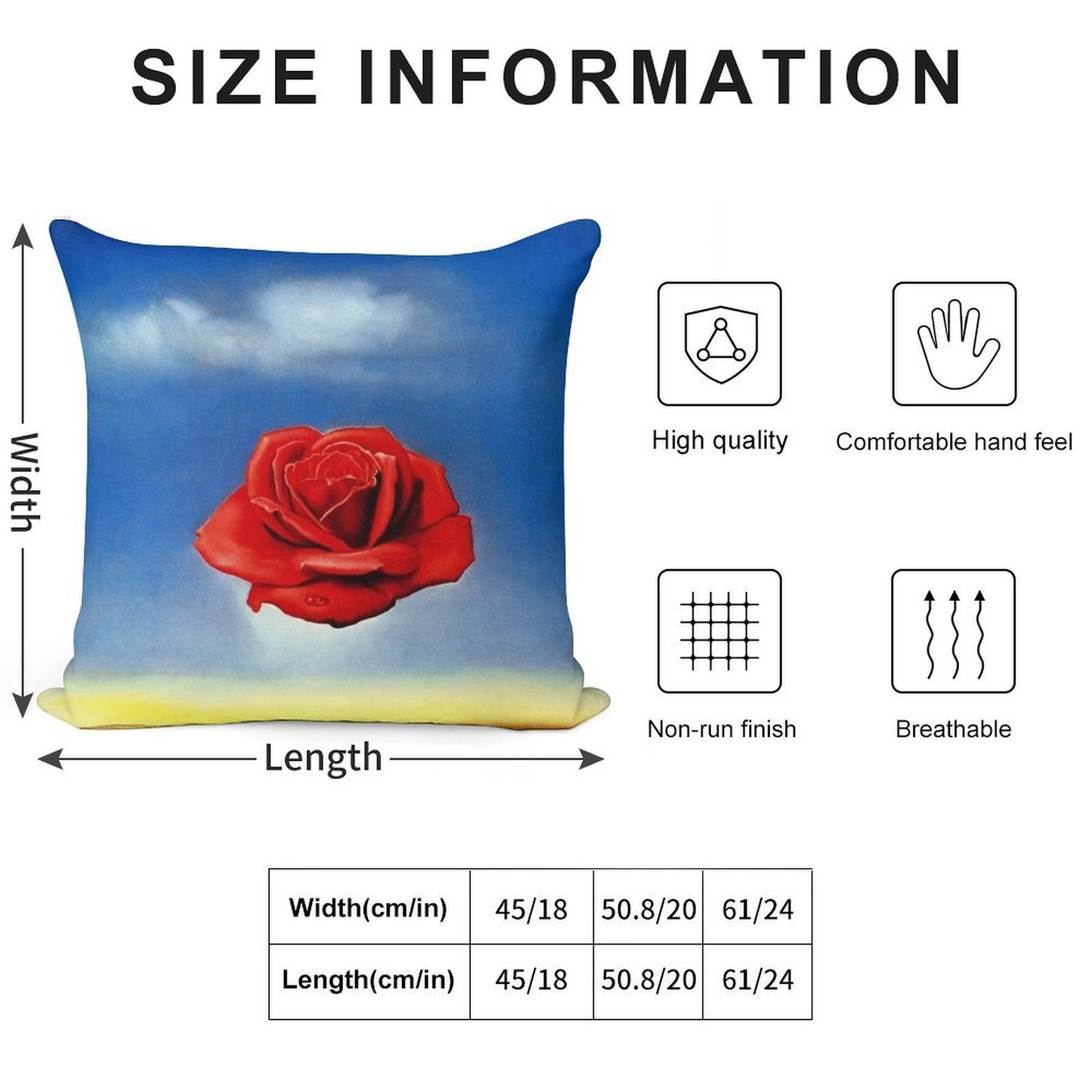 The Meditative Rose-Salvador Dali Soft Ultra-Soft Texture Throw Pillow