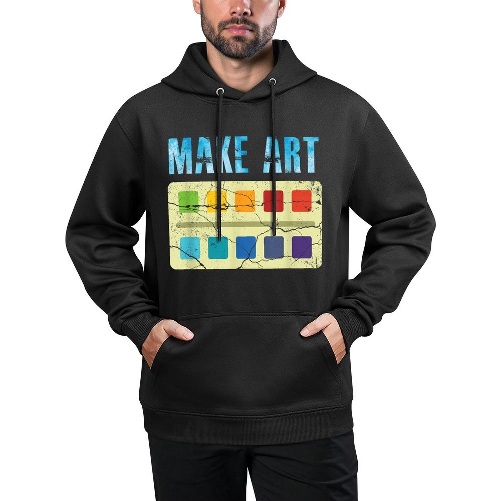 Make Art Colors Palette Artist Painter Painting Aesthetic Pilling-Resistant Hoodie