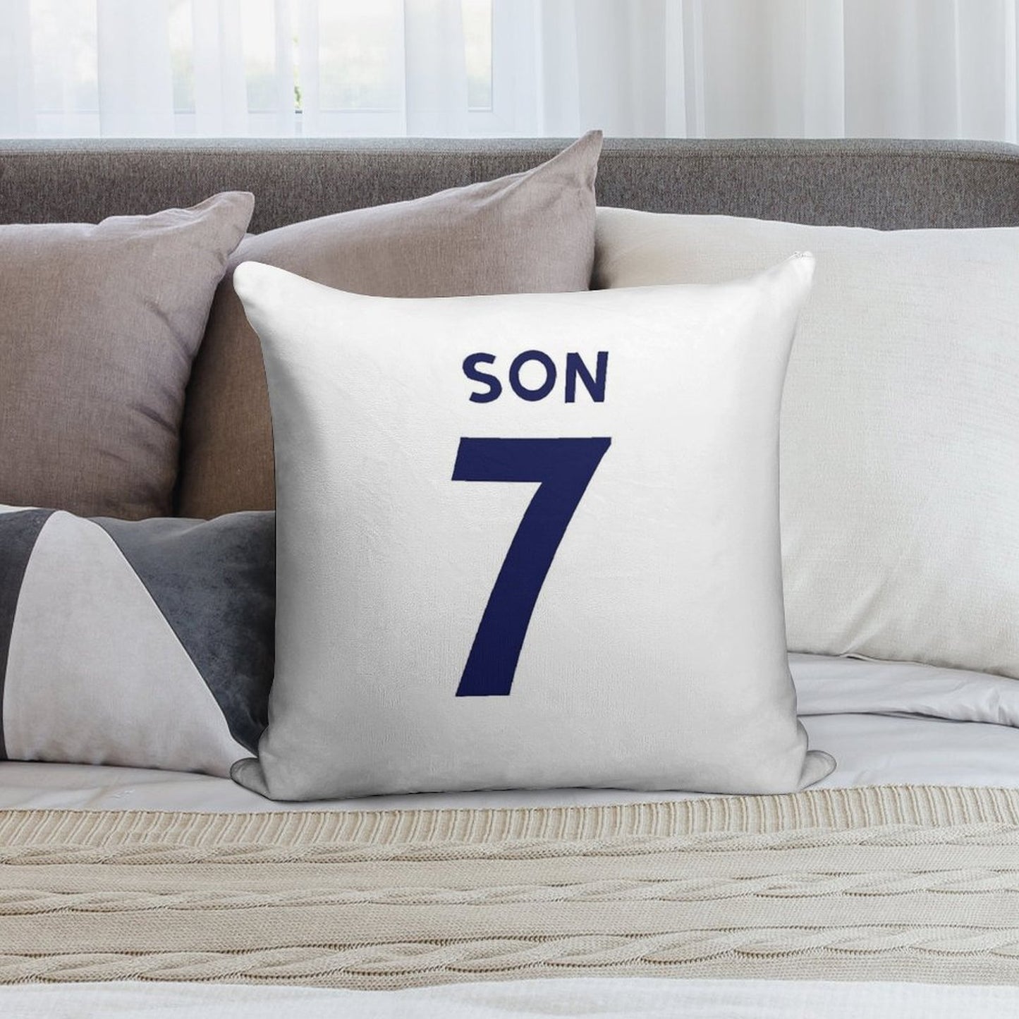 Son Heung Min Tottenham FC Korea Shirt Design Soft Home Decor Throw Pillow