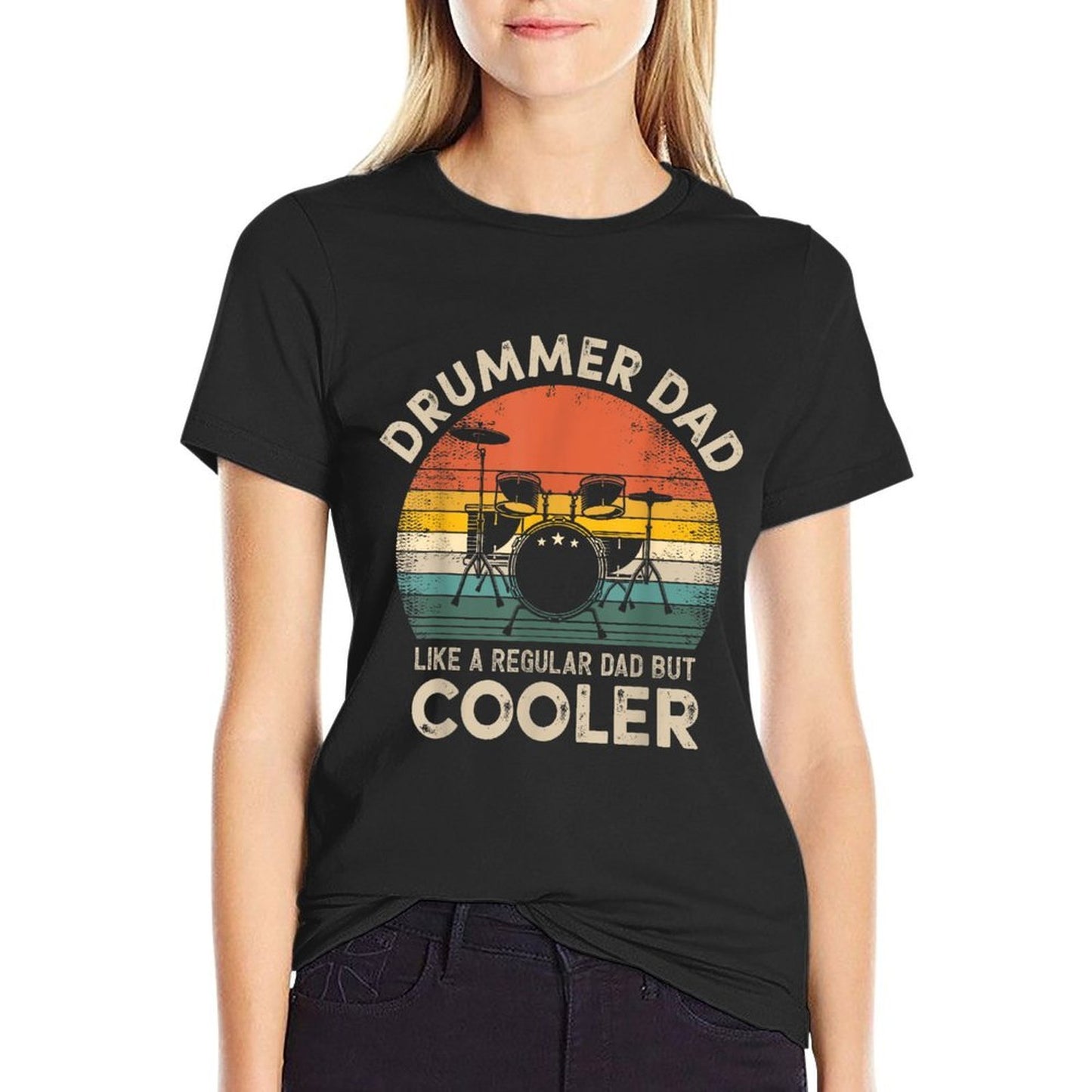 Vintage Drummer Dad Like A Regular Retro Drums Dad  Classic T-Shirt