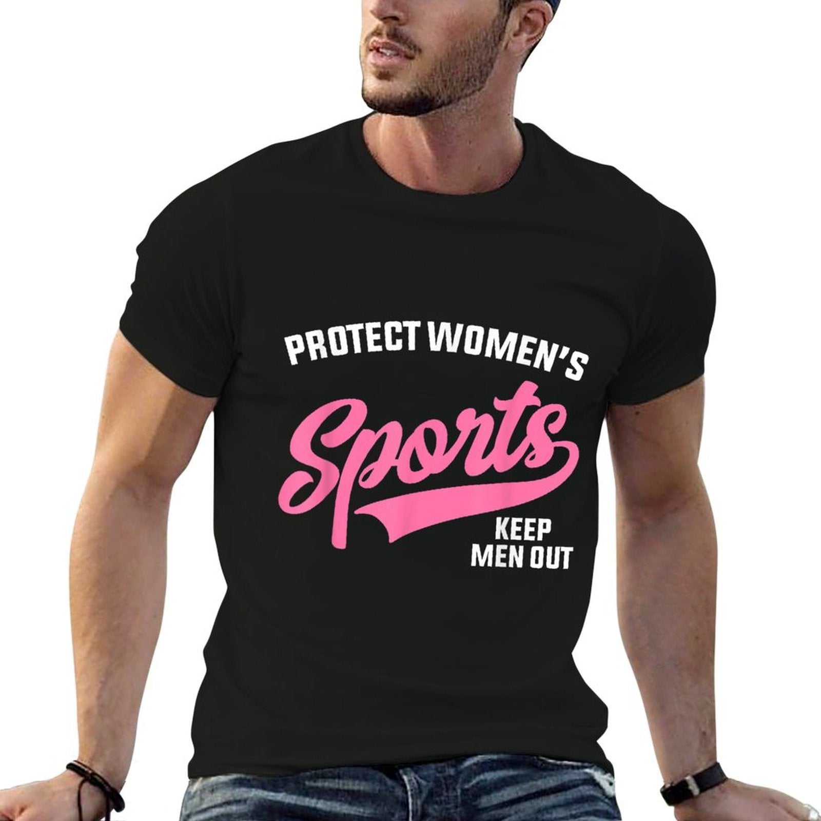 Keep Women Sports Female Men Out Protect Girls  Cotton T-Shirt