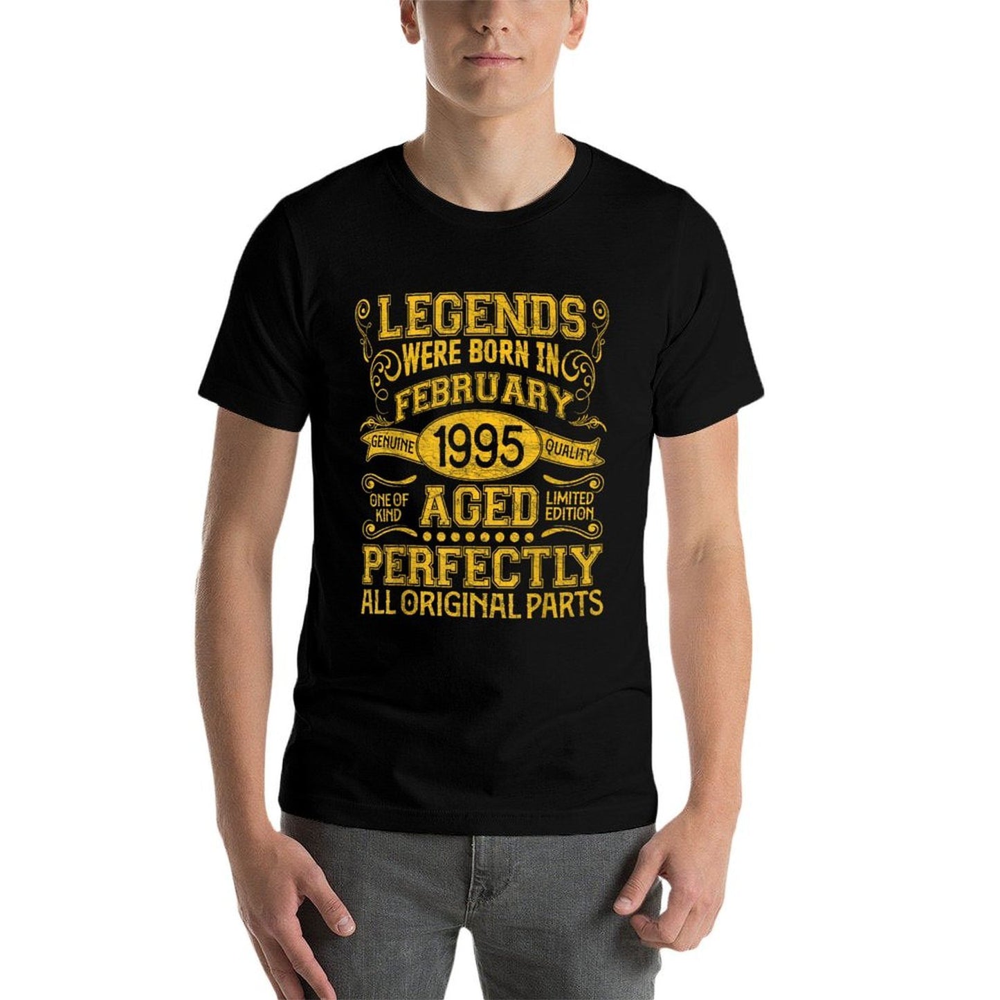 30 Years Old Legends Born In February 1995 30th Birthday  Graphic-printed T-Shirt