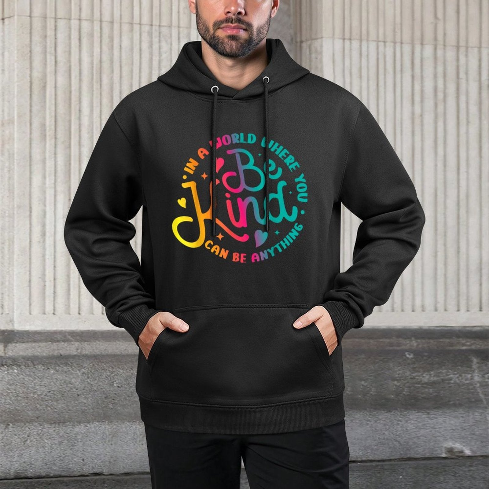 Be Kind Positive Quote Choose Kindness Men Women Kids Shape Retention Hoodie