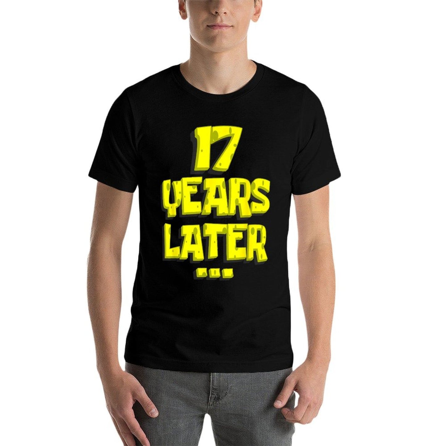 17 Years Later Funny 17th Birthday Present For Men Women Oversized Silhouette T-Shirt