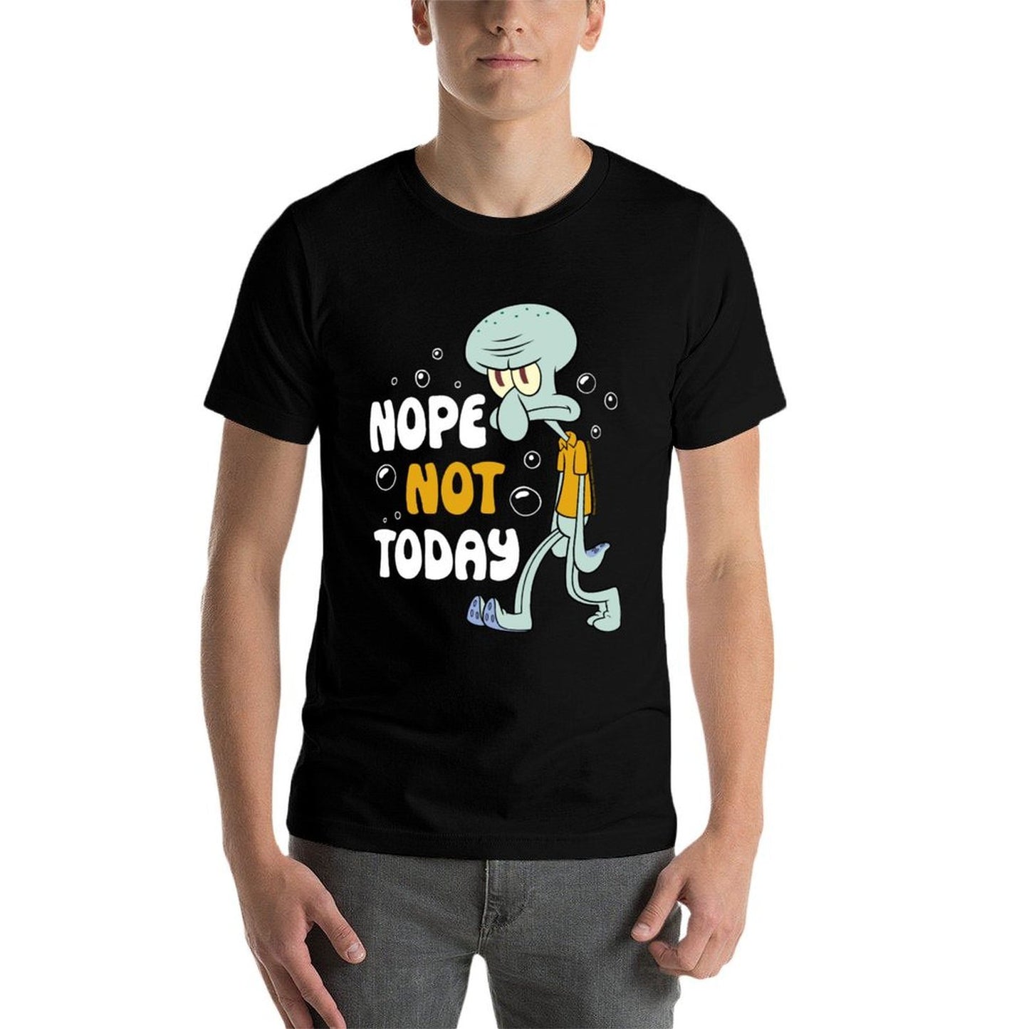 SpongeBob SquarePants - Squidward Tentacles Nope Not Today Relaxed-fit T-Shirt