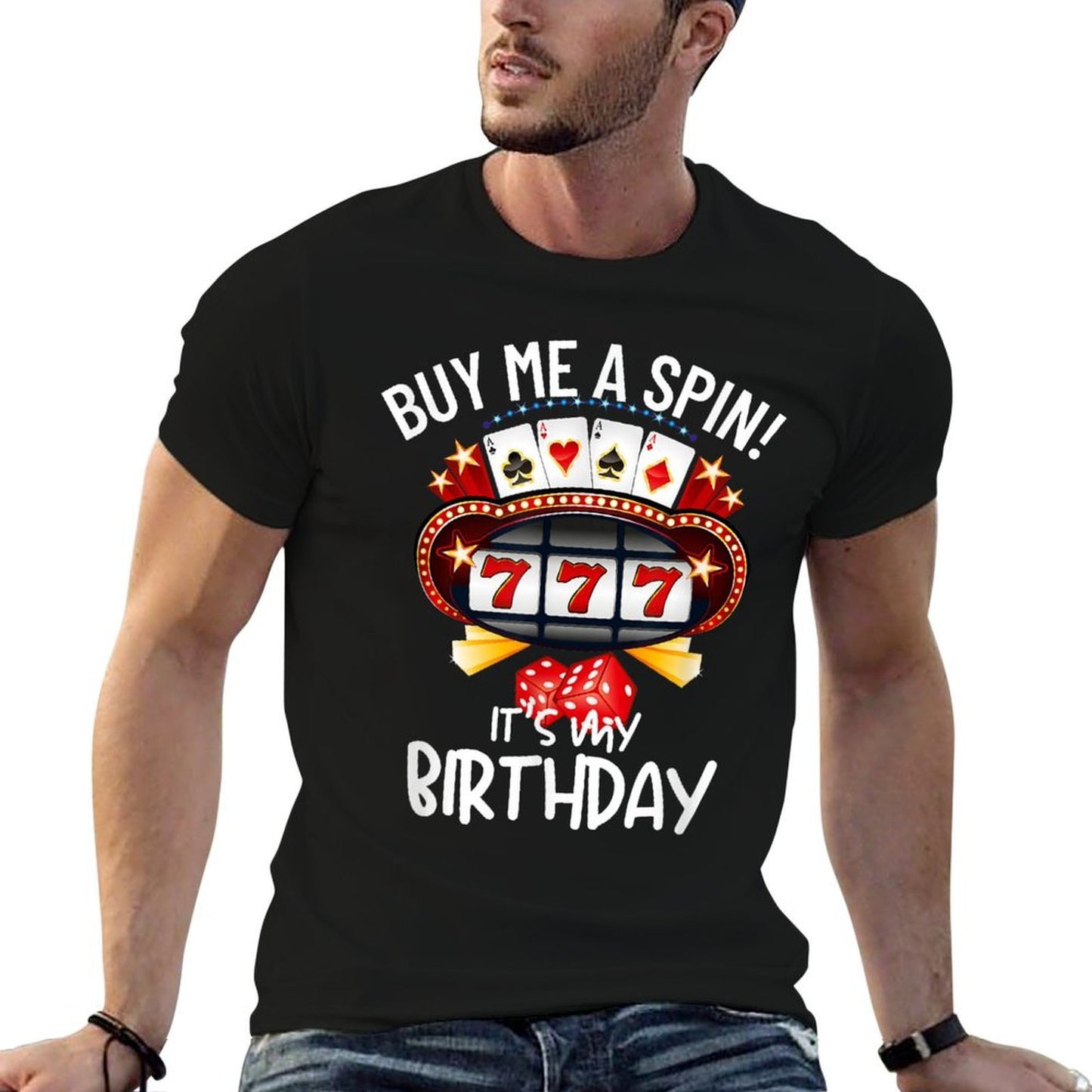 Slot Machine 777 Lucky Birthday Gambling Casino  Soft T-Shirt