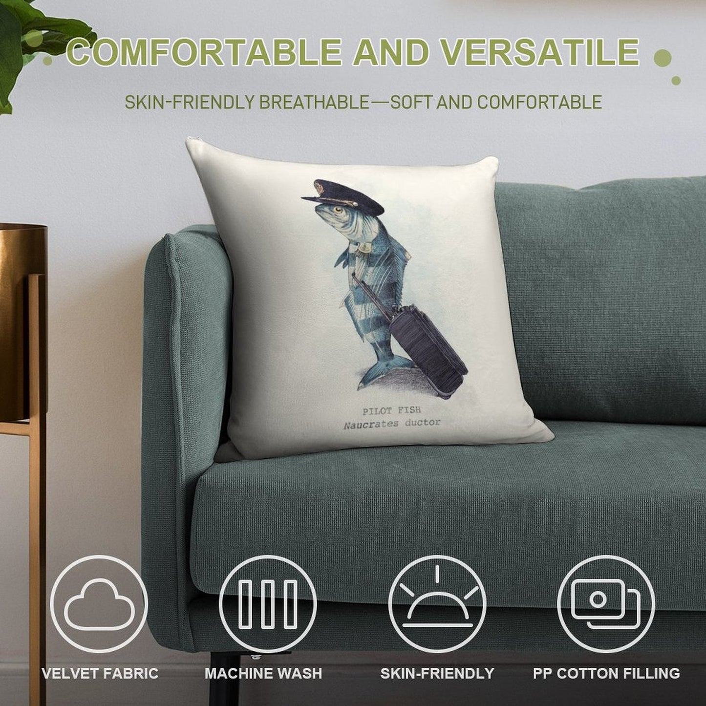 The Pilot Soft Reinforced Edging Throw Pillow