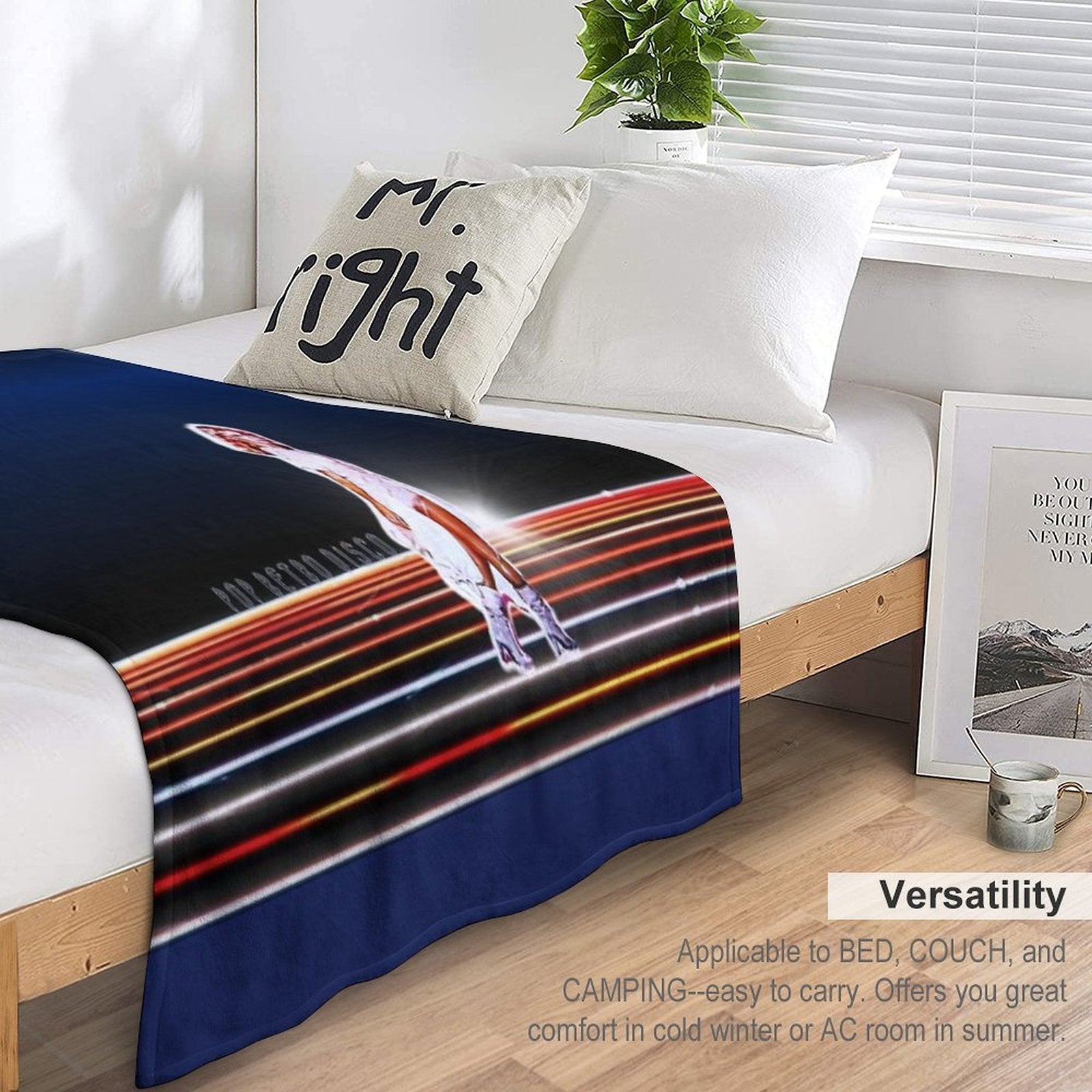 Xanadu - Olivia Newton-John - Designed by PopRetroDisco Shrink-resistant Throw Blanket