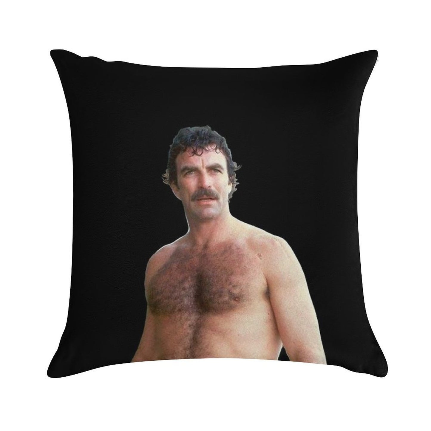 Tom Selleck Soft Fade-Resistant Throw Pillow