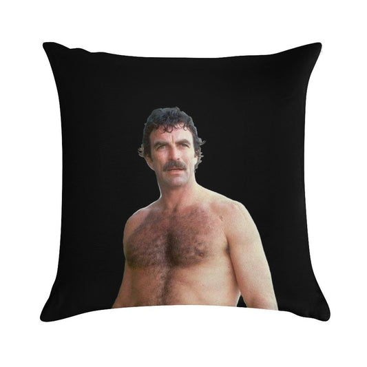 Tom Selleck Soft Fade-Resistant Throw Pillow