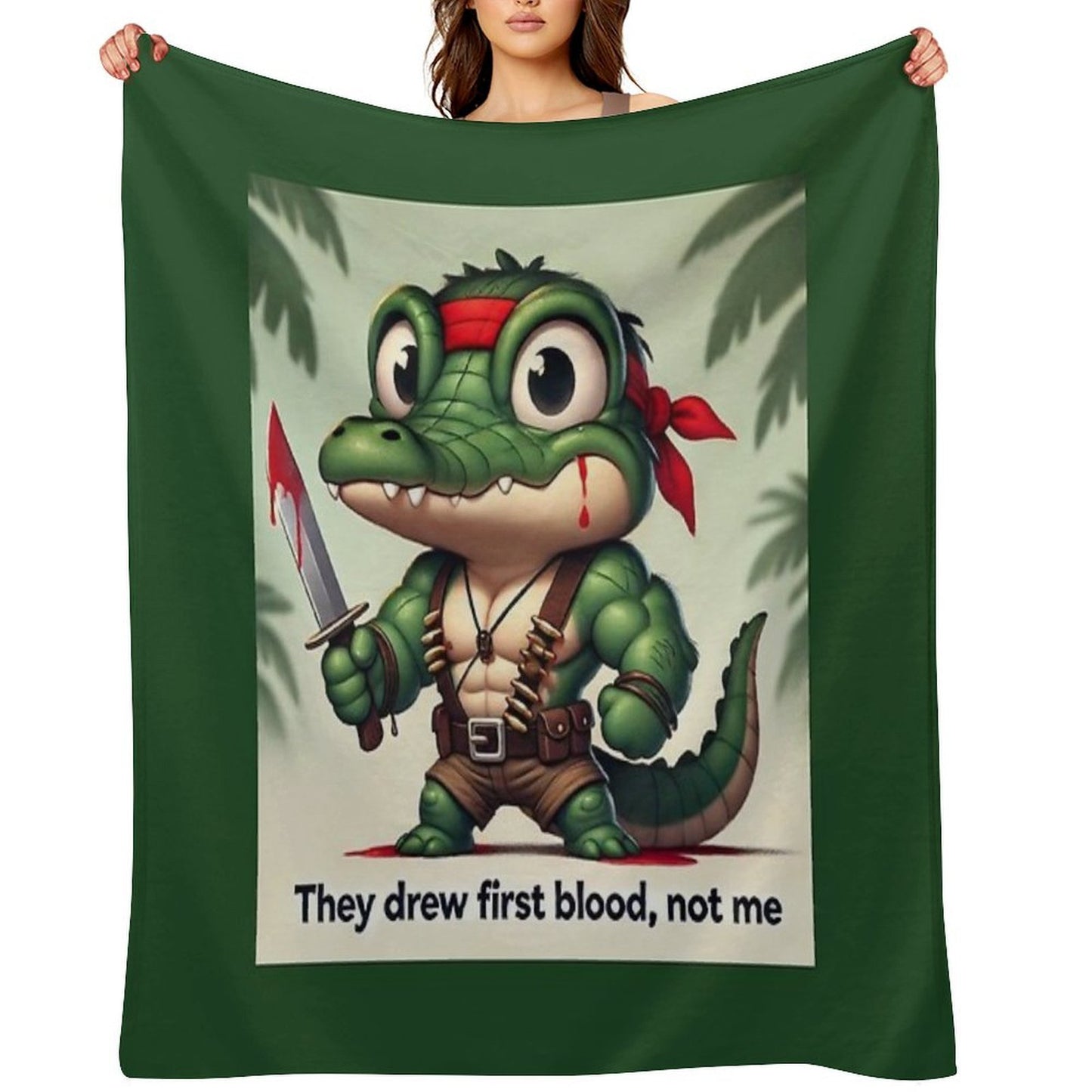 They Drew First Blood, Not Me Gift-ready Throw Blanket