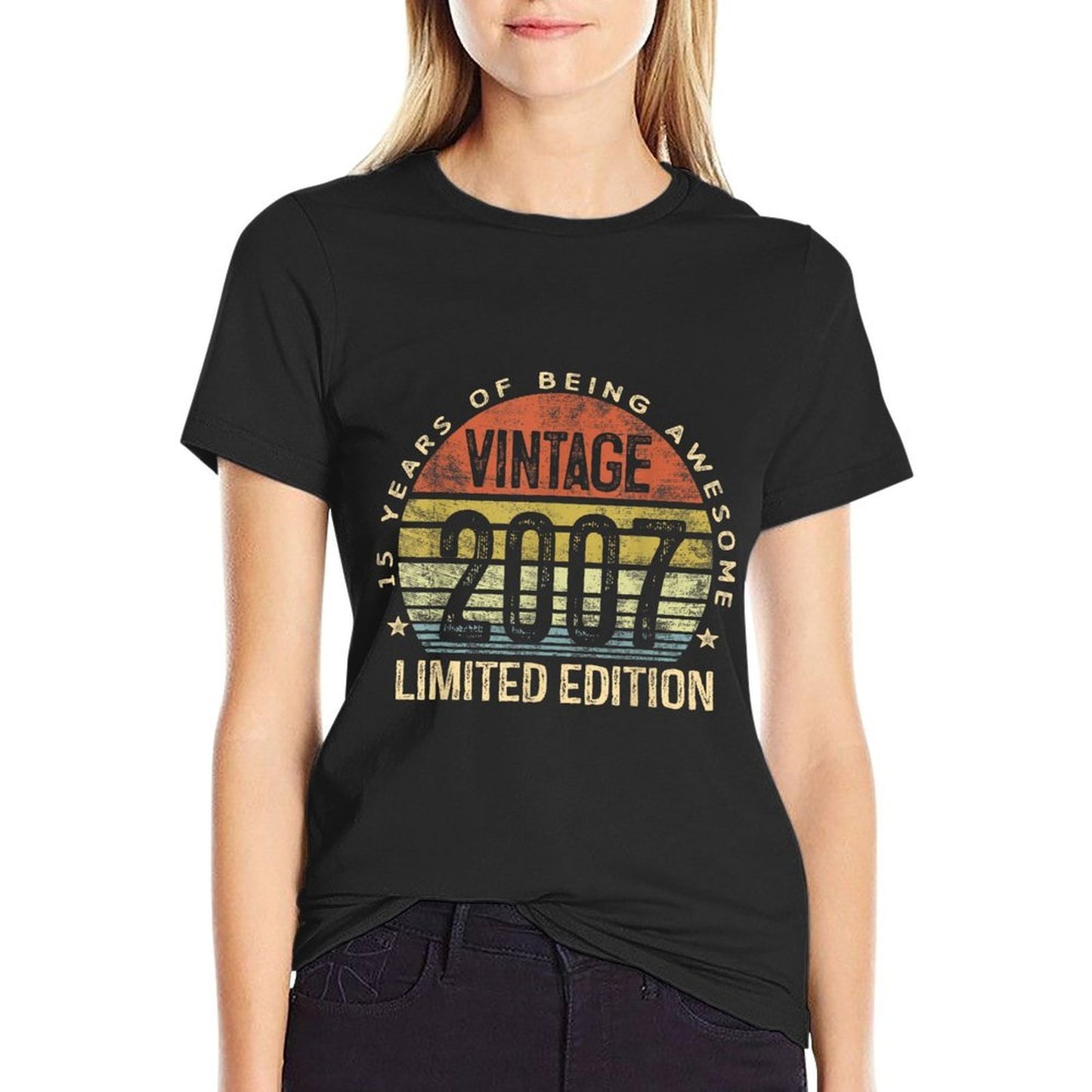 15 Year Old Gifts Vintage 2007 Limited Edition 15th Birthday Vintage-inspired T-Shirt