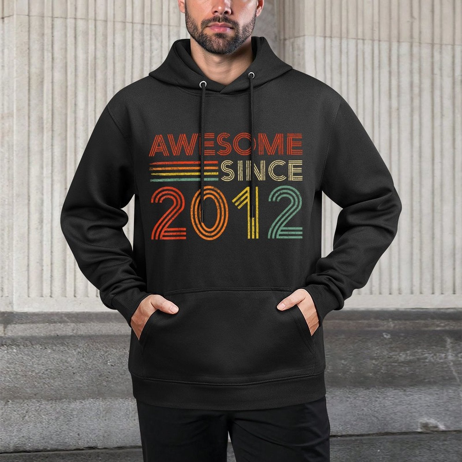 Awesome Since 2012 Born In 2012 Retro Vintage 12th Birthday Moisture-Wicking Hoodie