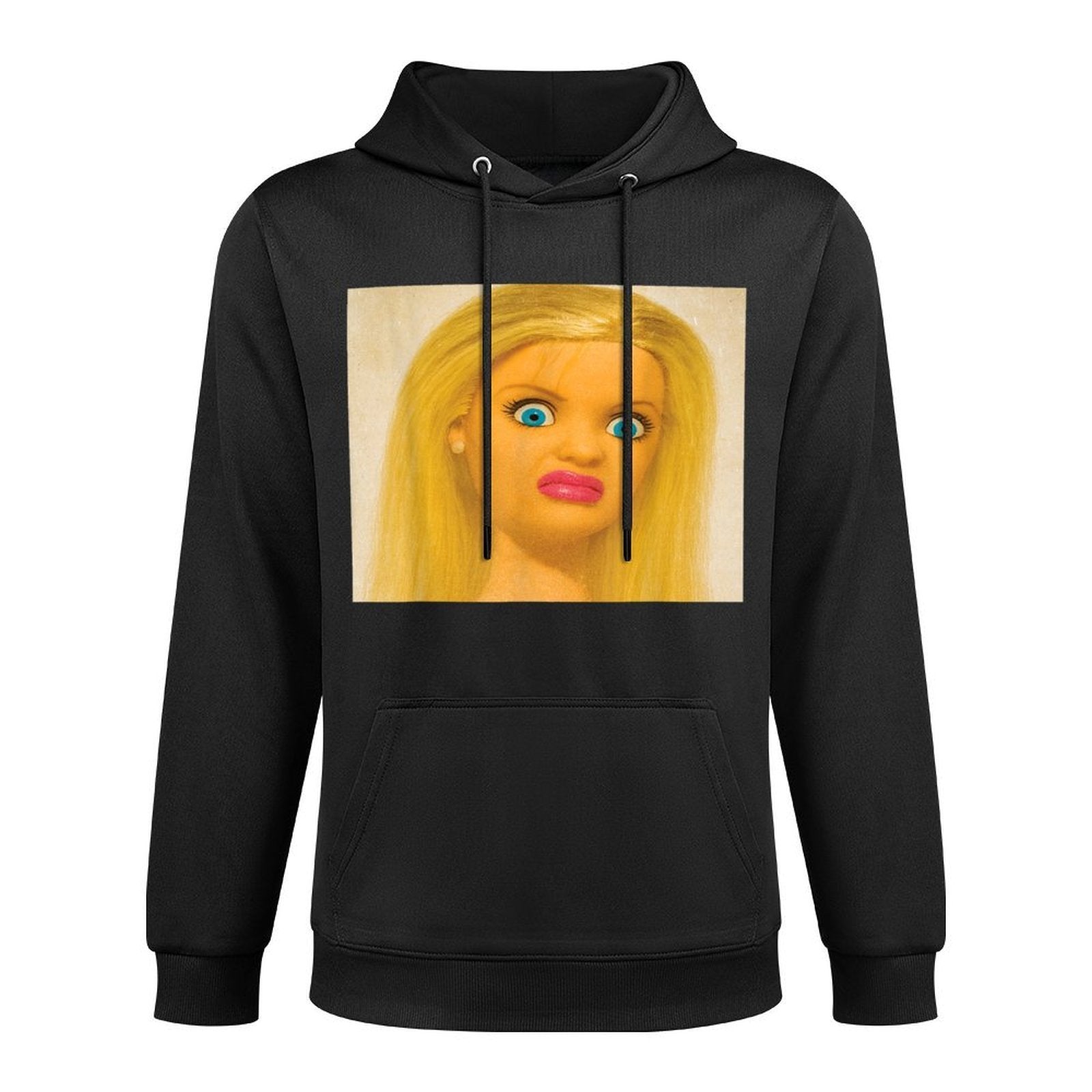Disgusting Doll Face Meme Layering Staple Hoodie