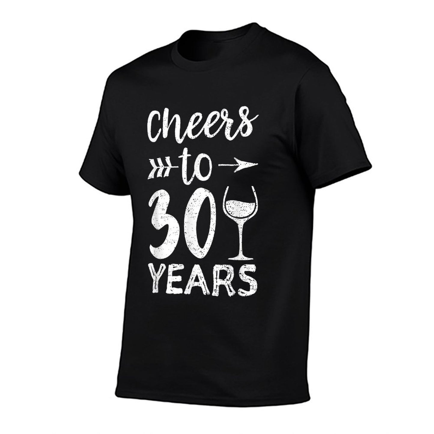 Wine Lover Cheers To 30 Years 30th Birthday Comfortable T-Shirt