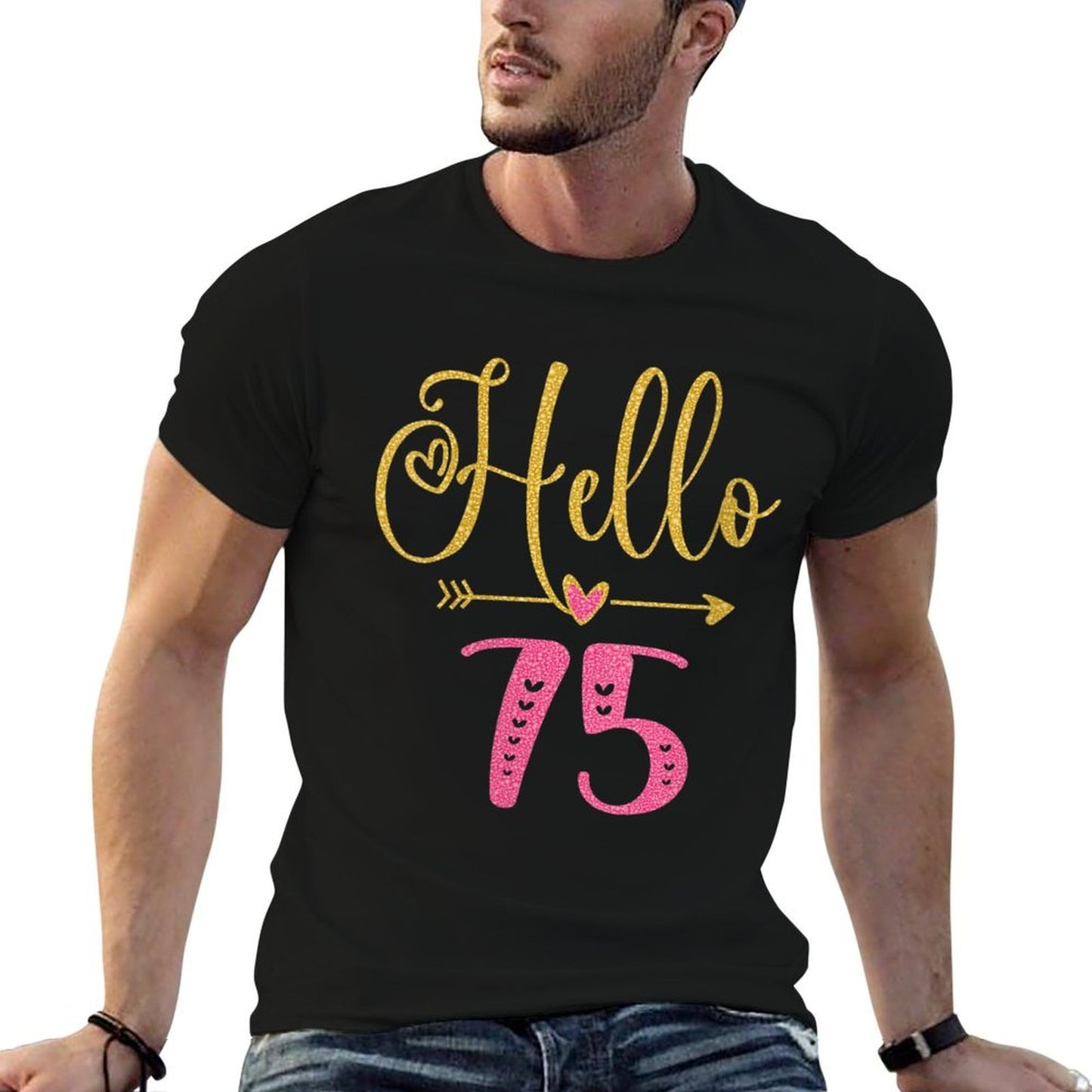 Womens Hello 75 Years Old Women's 75th Birthday Breathable T-Shirt