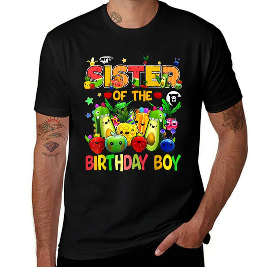 Sister Of The Birthday Boy Family Fruit Birthday Hey Bear  Easy-care T-Shirt