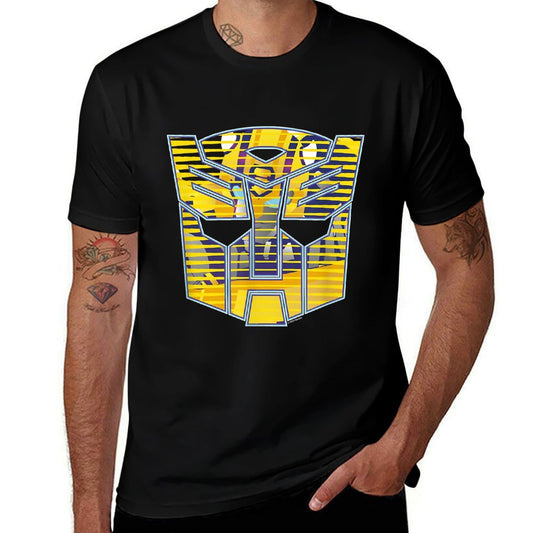 Transformers Bumblebee Big Face Retro Lines Logo  Lightweight T-Shirt