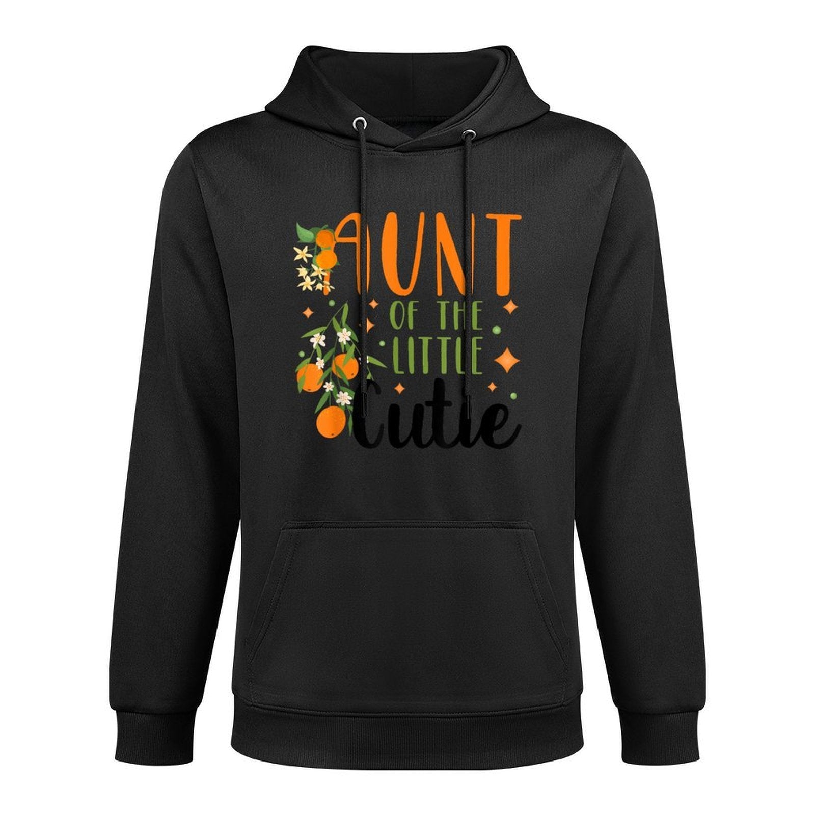 Aunt Little Cutie Baby Shower Orange 1st Birthday Party Durable Construction Hoodie
