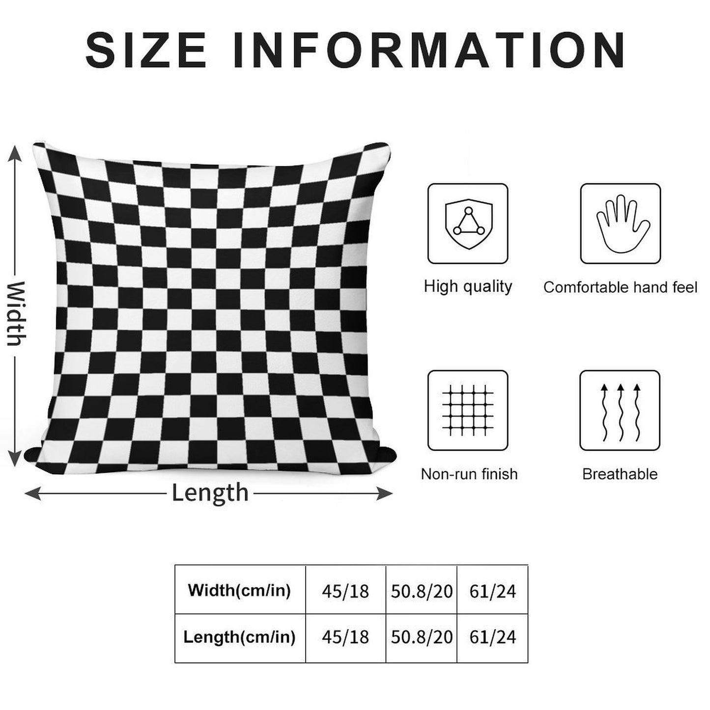 Checkered Racing Car Flag Pillow And Cushion Cover Soft Shrink-Resistant Throw Pillow