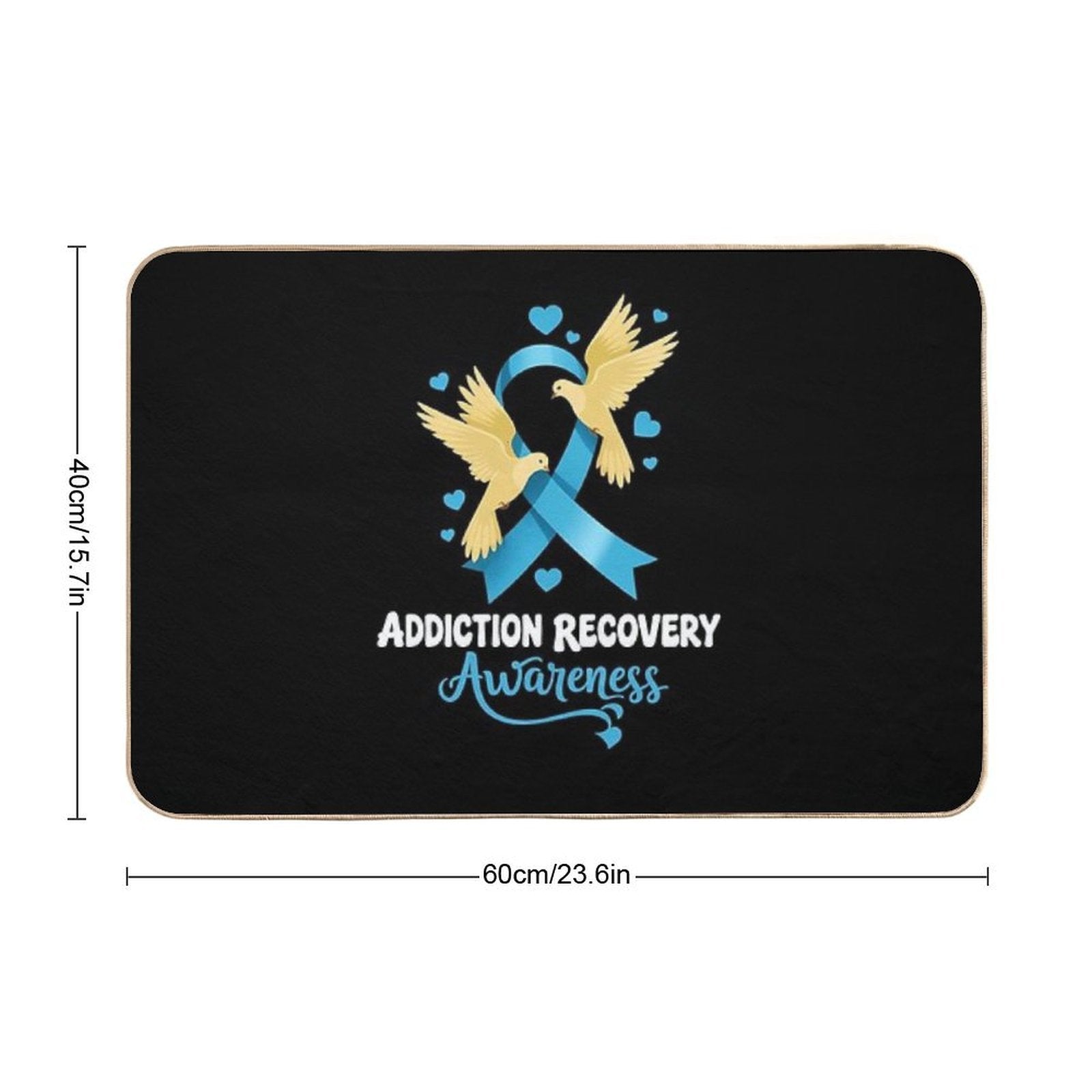 Addiction Recovery Awareness Bird  Easy To Clean Bath Mat