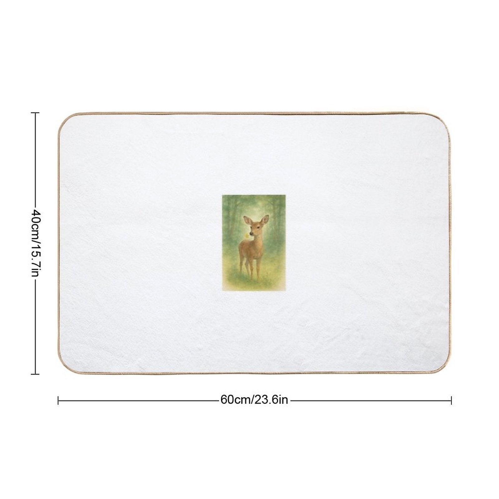 A Deer in The Forest with A Buttercup  Absorbent Bath Mat