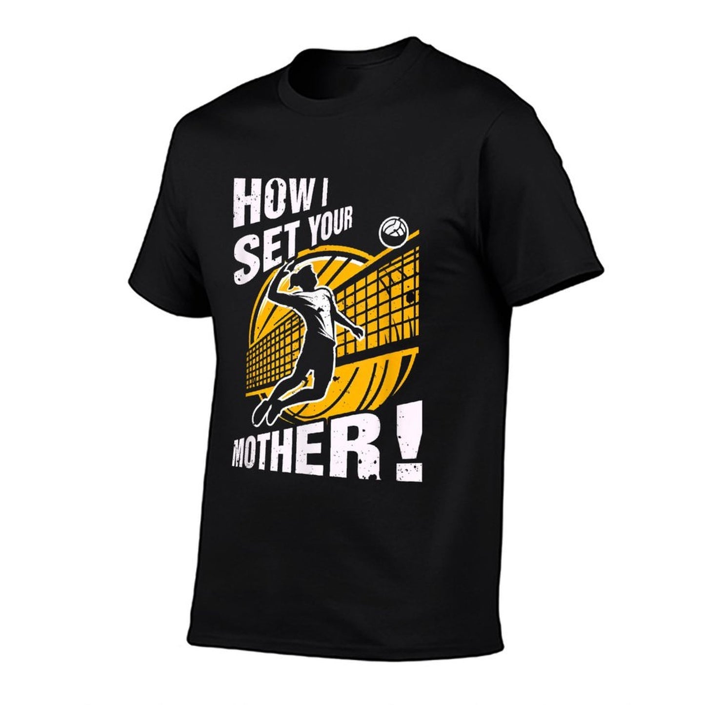 Volleyball Player How I Set Your Mother Humor Saying Sport Ribbed Collar T-Shirt