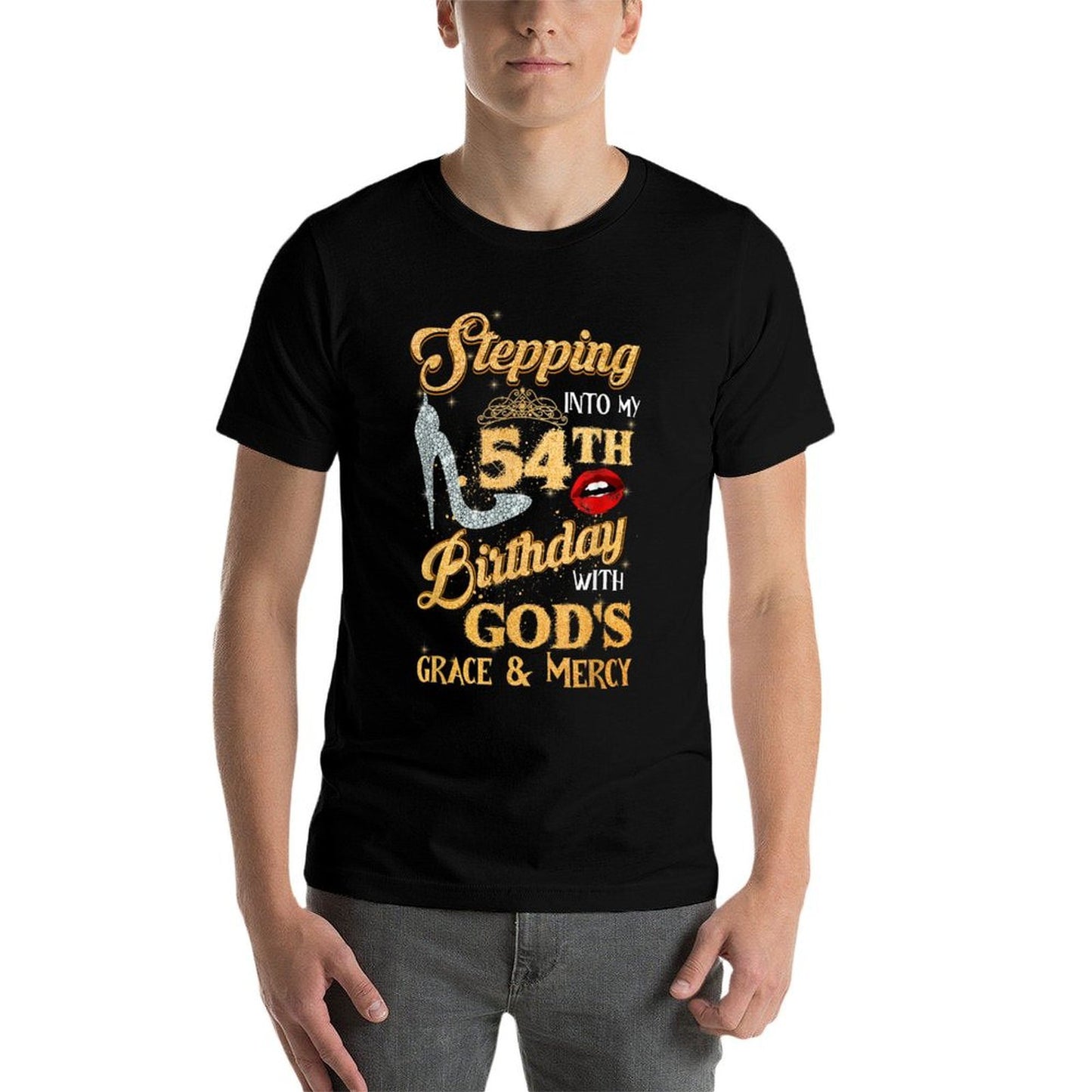 Stepping Into My 54th Birthday With God's Grace Mercy 54 Soft T-Shirt