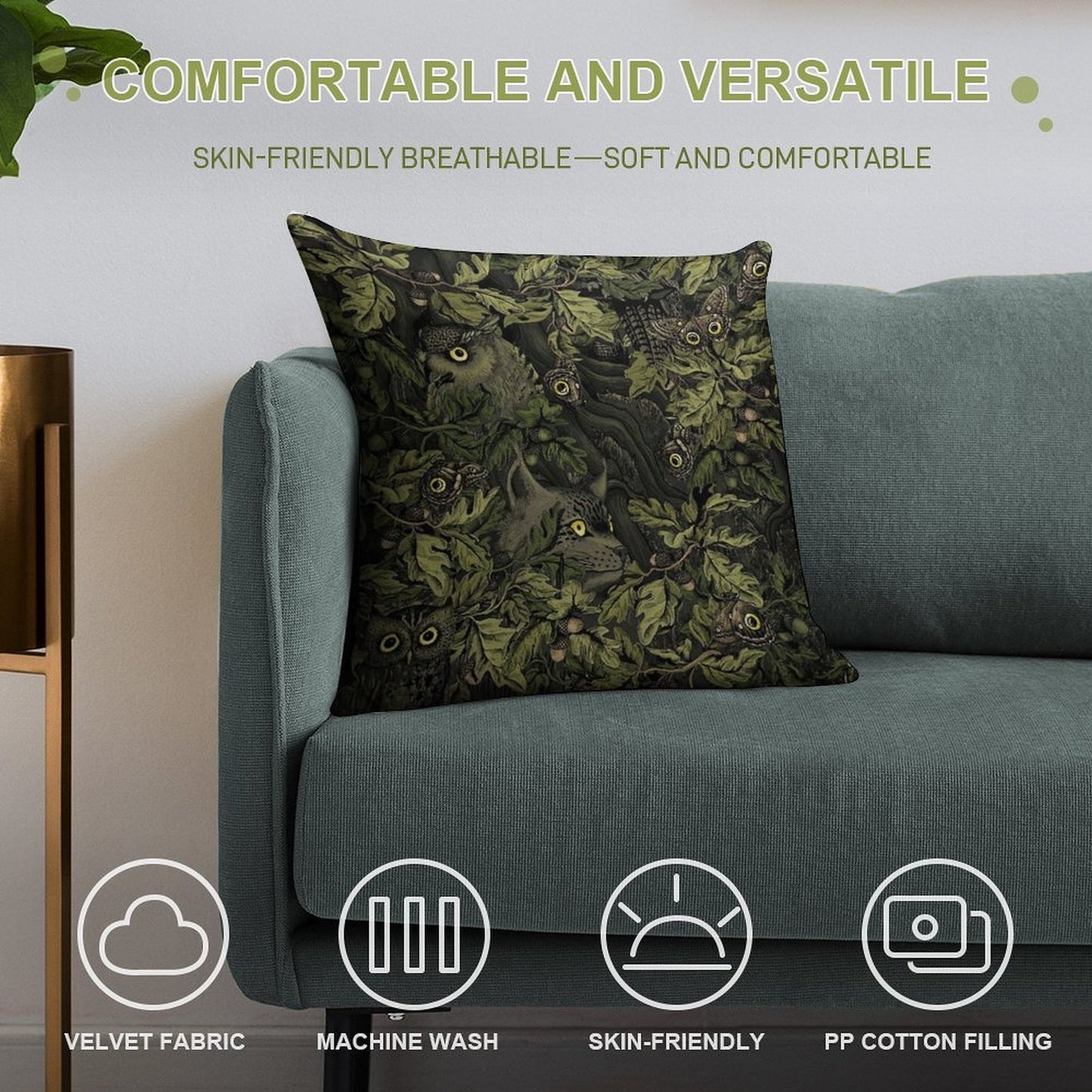 Fit In (olive Green) Soft Ultra-Soft Texture Throw Pillow