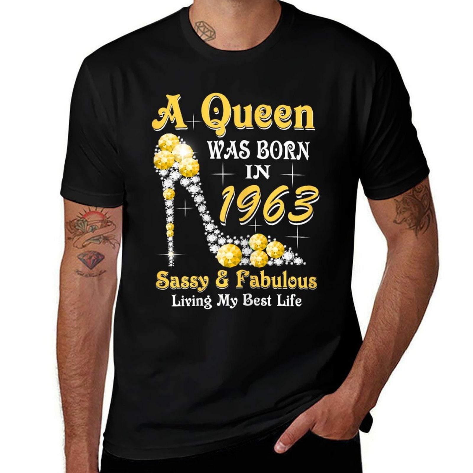 A Queen Was Born In 1963 Sassy & Fabulous 60th Birthday  Lightweight T-Shirt