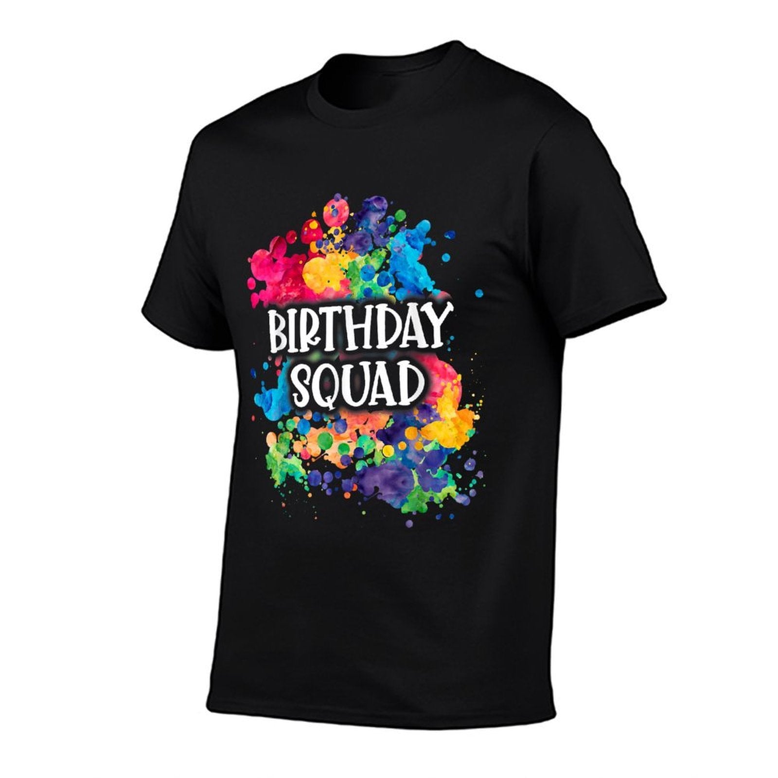 Favor Girls Paint Party Paint Splatter Birthday Squad  Heathered Texture T-Shirt