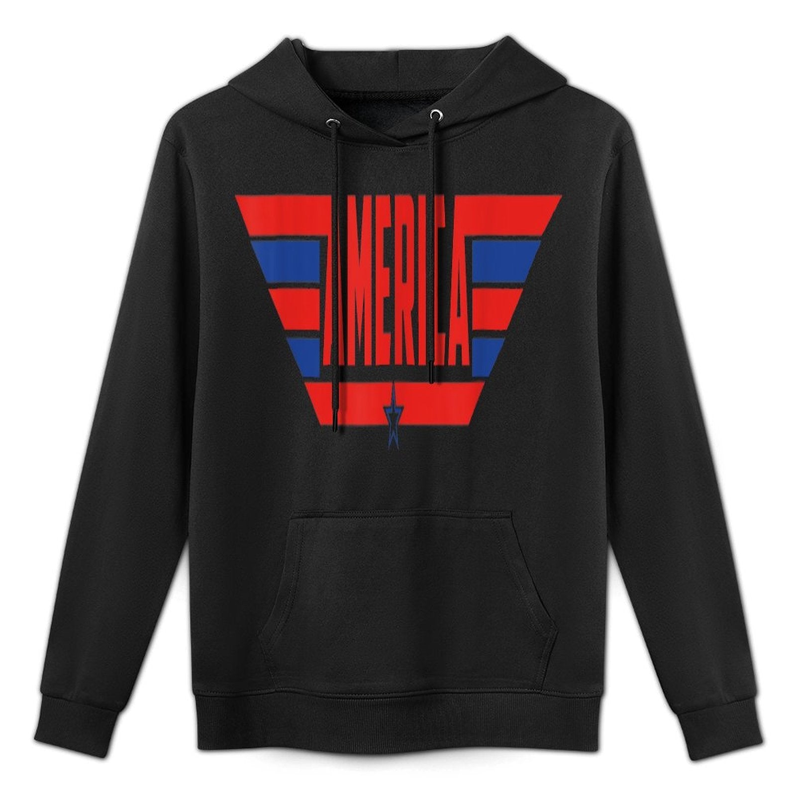 America Wing USA 4th of July Star & Stripes Cotton-Polyester Blend Hoodie