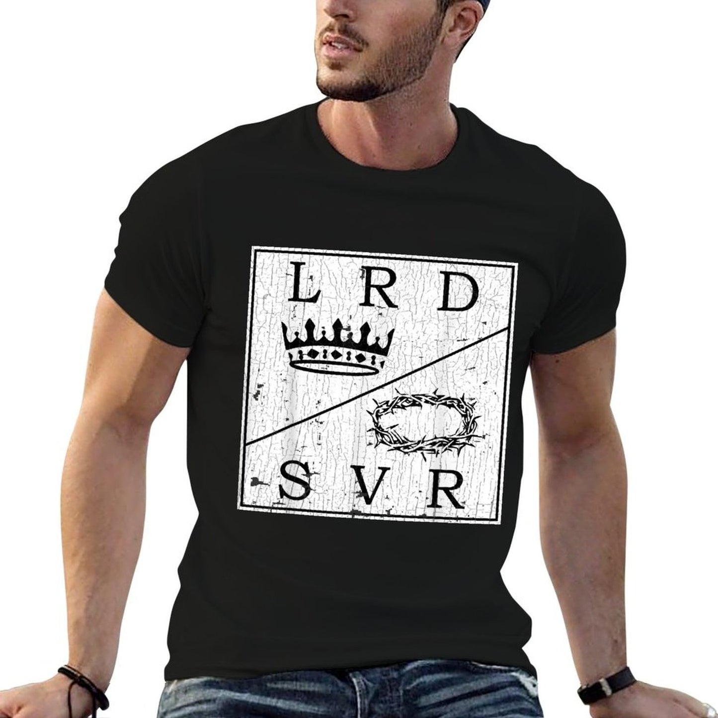 Vintage Retro Jesus Christian Lord Savior Graphic 4 Relaxed-fit T-Shirt