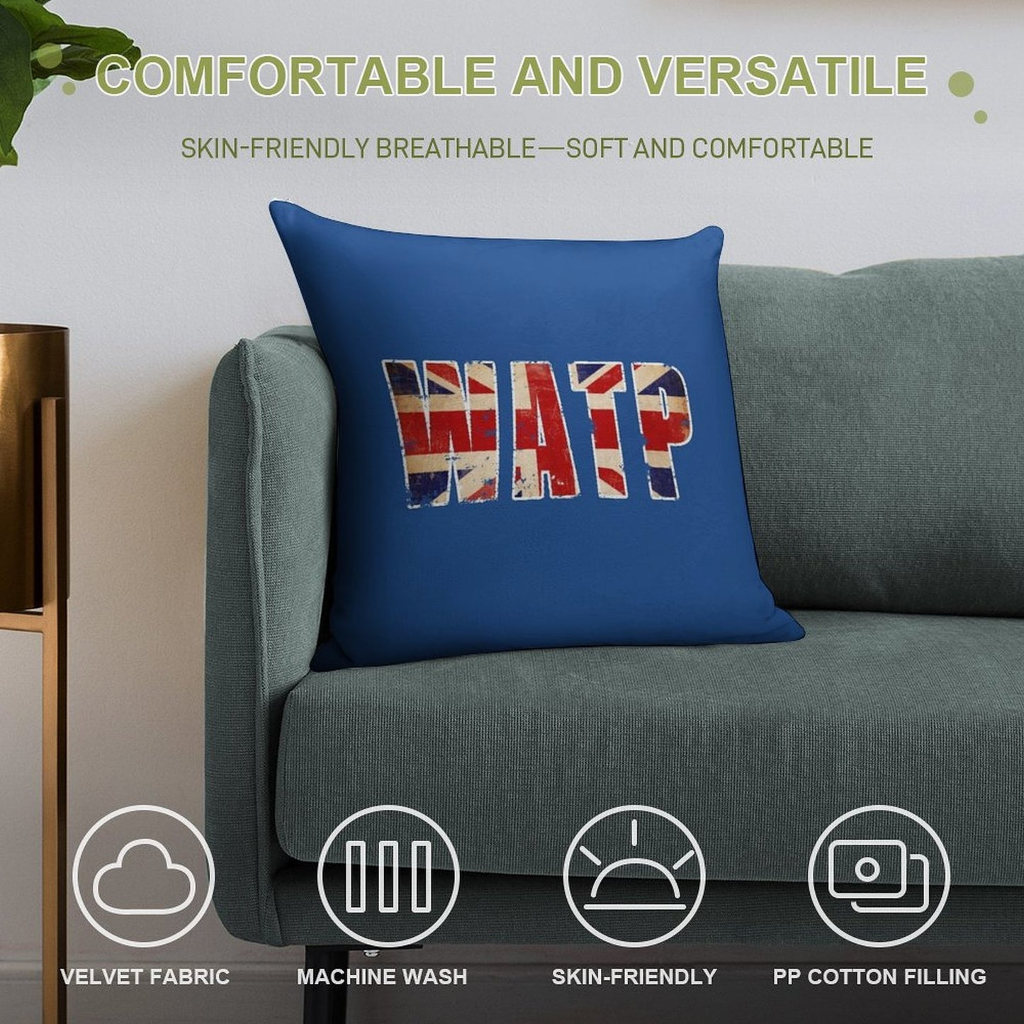 We Are The People - Rangers Soft High-Density Material Throw Pillow