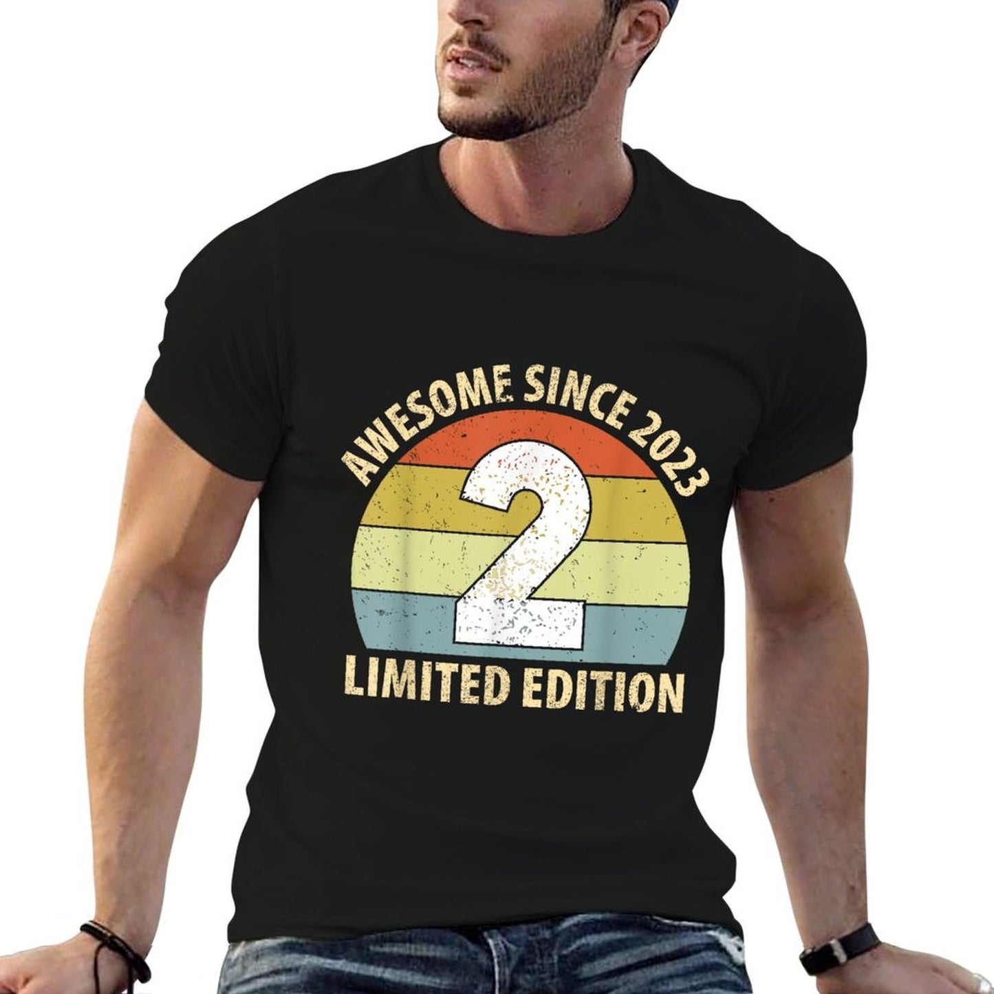 2 Year Old Birthday Boy Party Outfit 2nd Birthday Toddler Slim-fit Cut T-Shirt