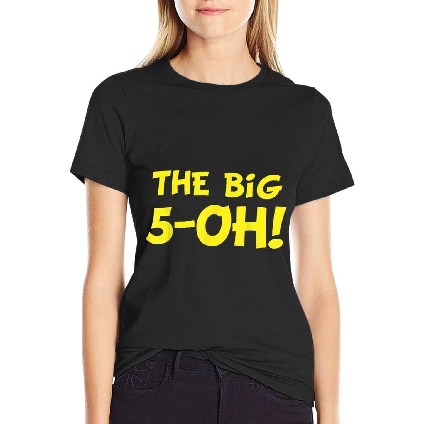The Big 5-Oh 50th Birthday T Gift for Fifty Year Old Fade-proof Color T-Shirt